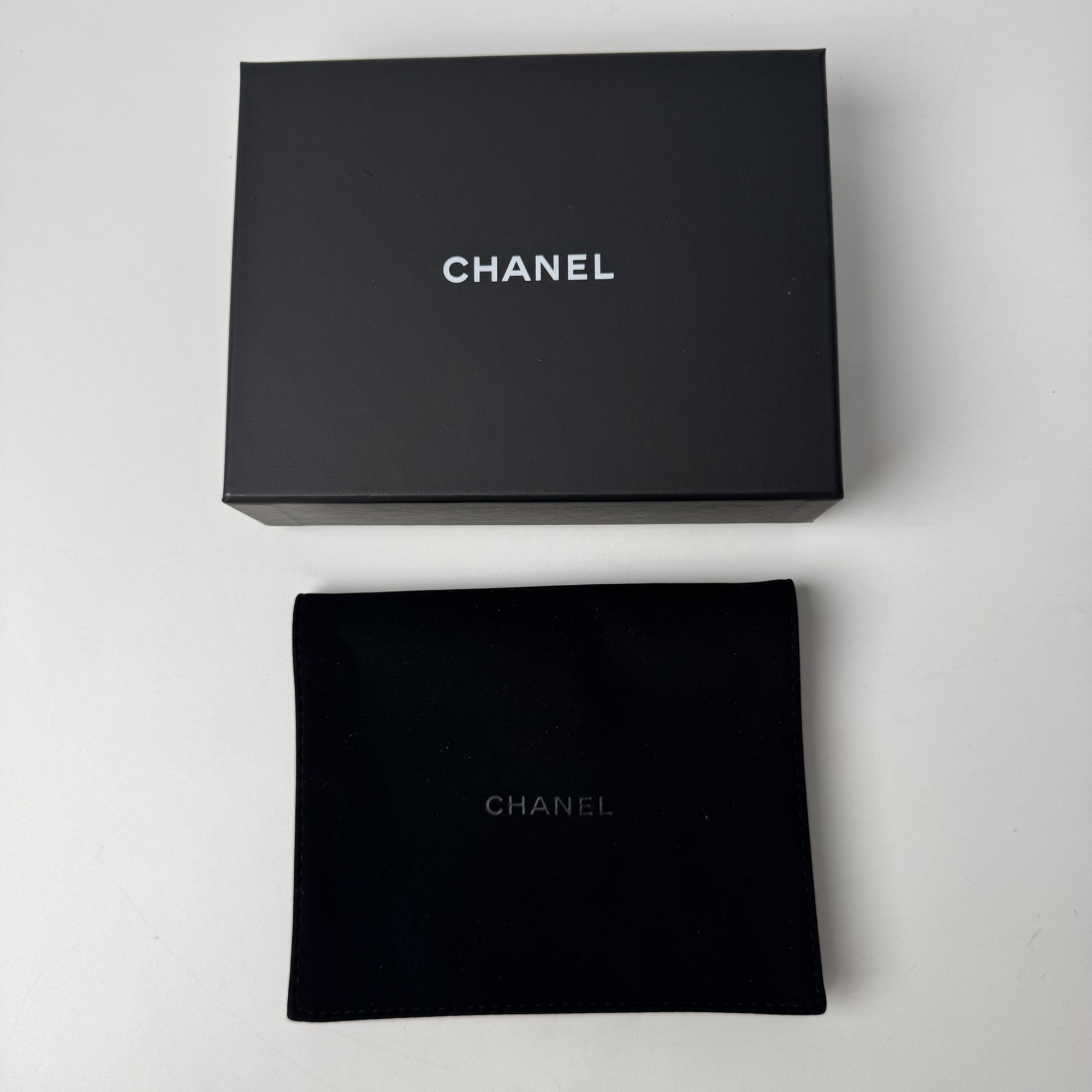 Chanel Black Leather Wallet (Tri-Fold) (Pre-Owned)