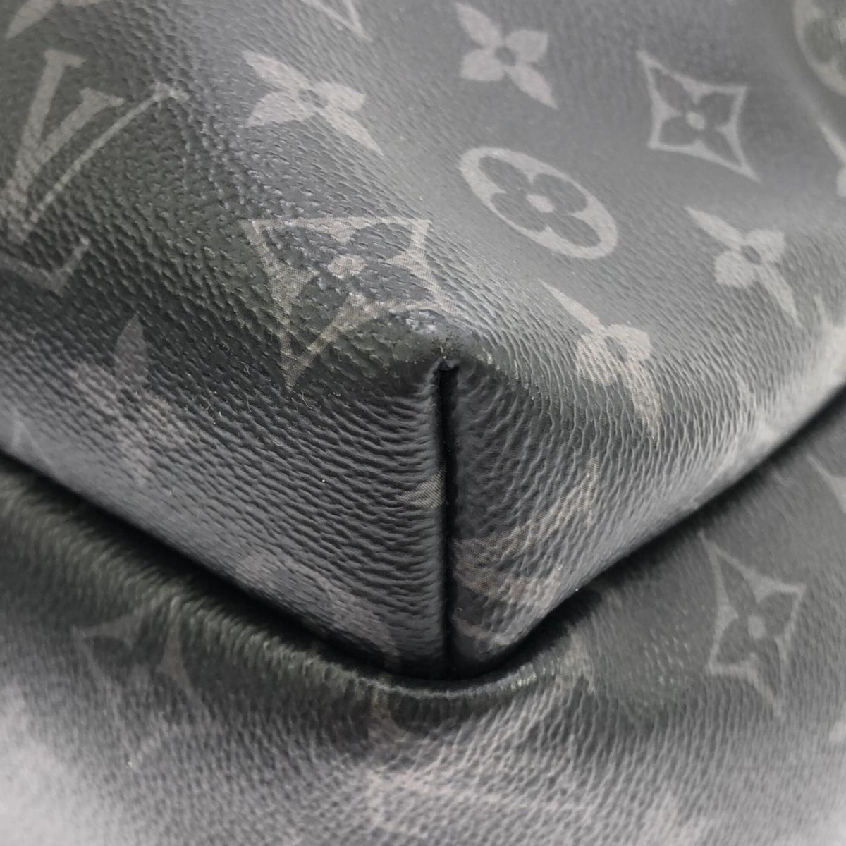 Louis Vuitton Black Coated Canvas Backpack (Pre-Owned)