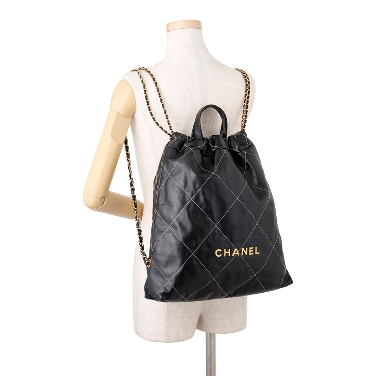 Chanel Black Leather Backpack (Pre-Owned)