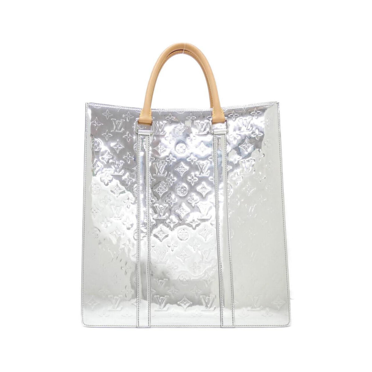 Louis Vuitton Silver Pvc Handbag (Pre-Owned)