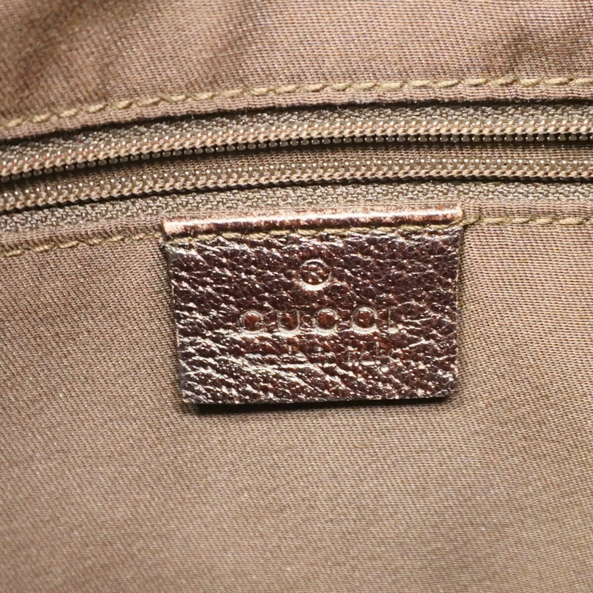 Gucci Beige Canvas Shoulder Bag (Pre-Owned)