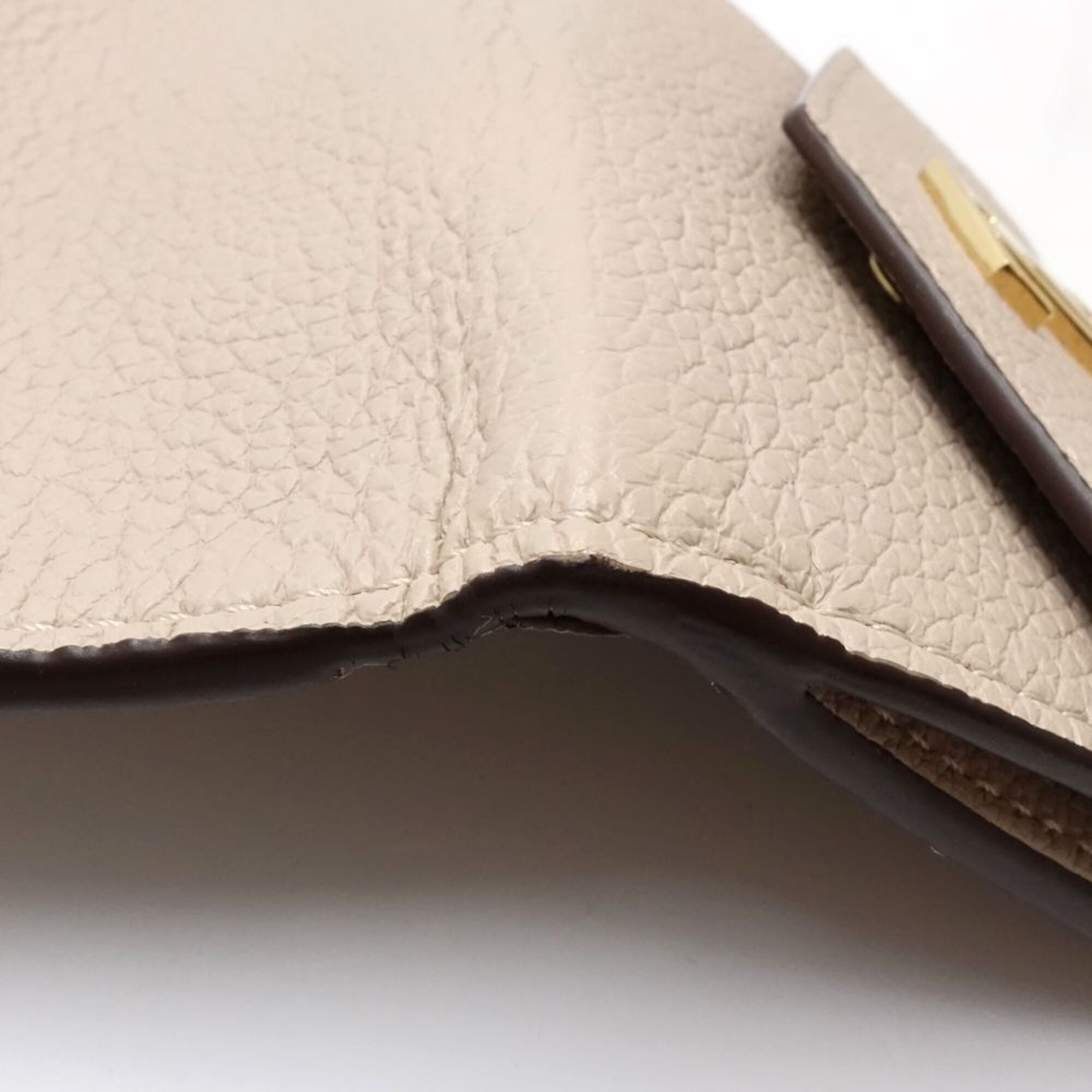 Louis Vuitton Grayish Leather Wallet (Tri-Fold) (Pre-Owned)