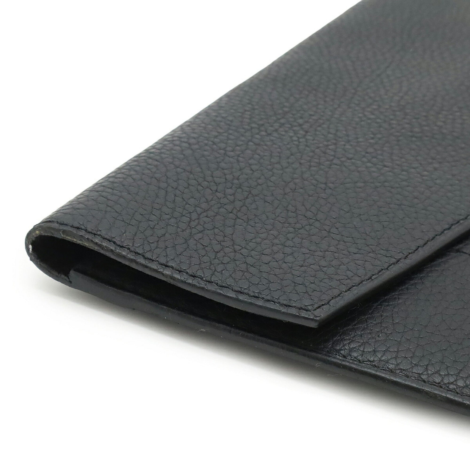 Louis Vuitton Noir Leather Clutch Bag Pochette (Pre-Owned)