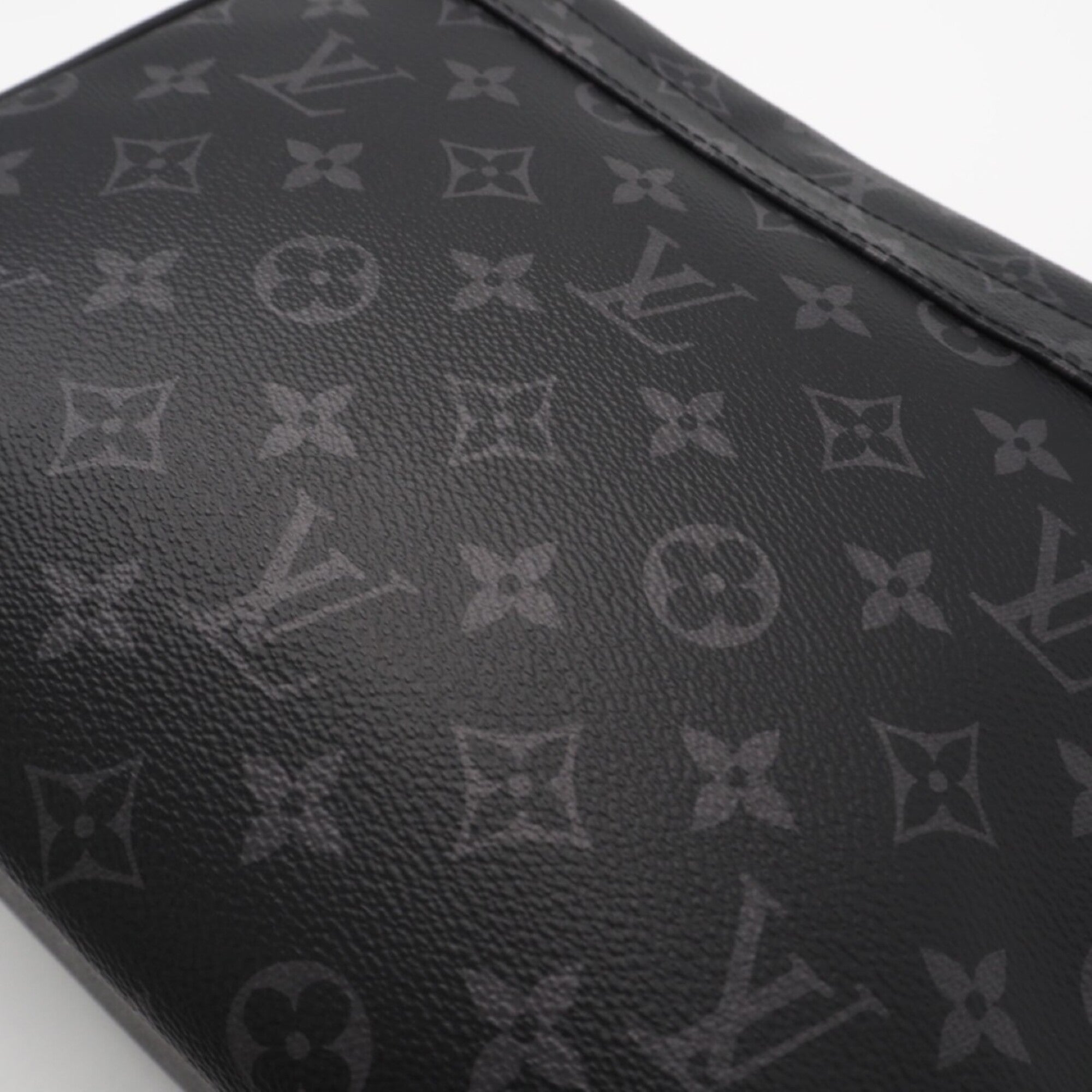 Louis Vuitton Black Gray Monogram Eclipse Leather Shoulder Bag (Pre-Owned)