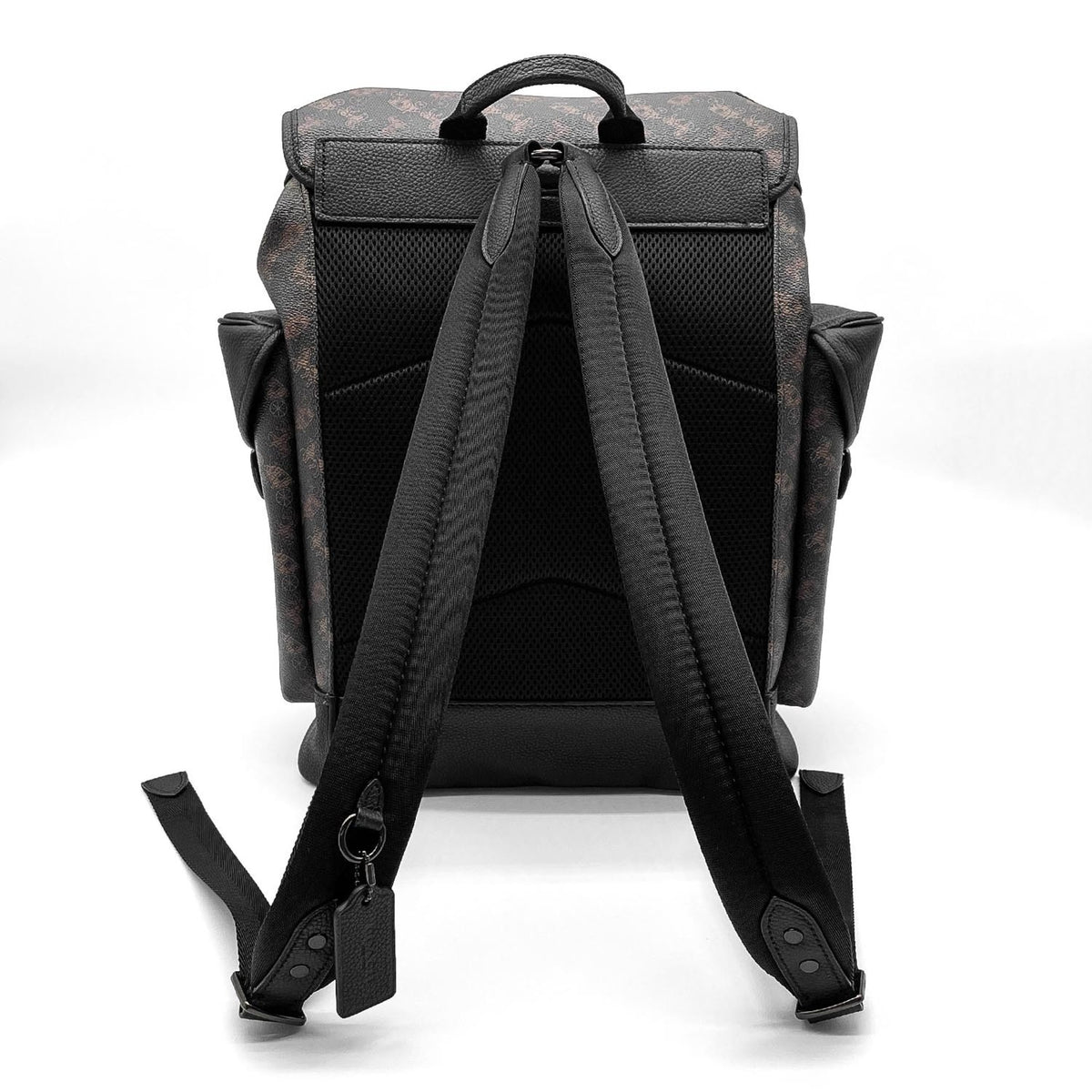 Coach Black Brown Pvc Leather Backpack (Pre-Owned)