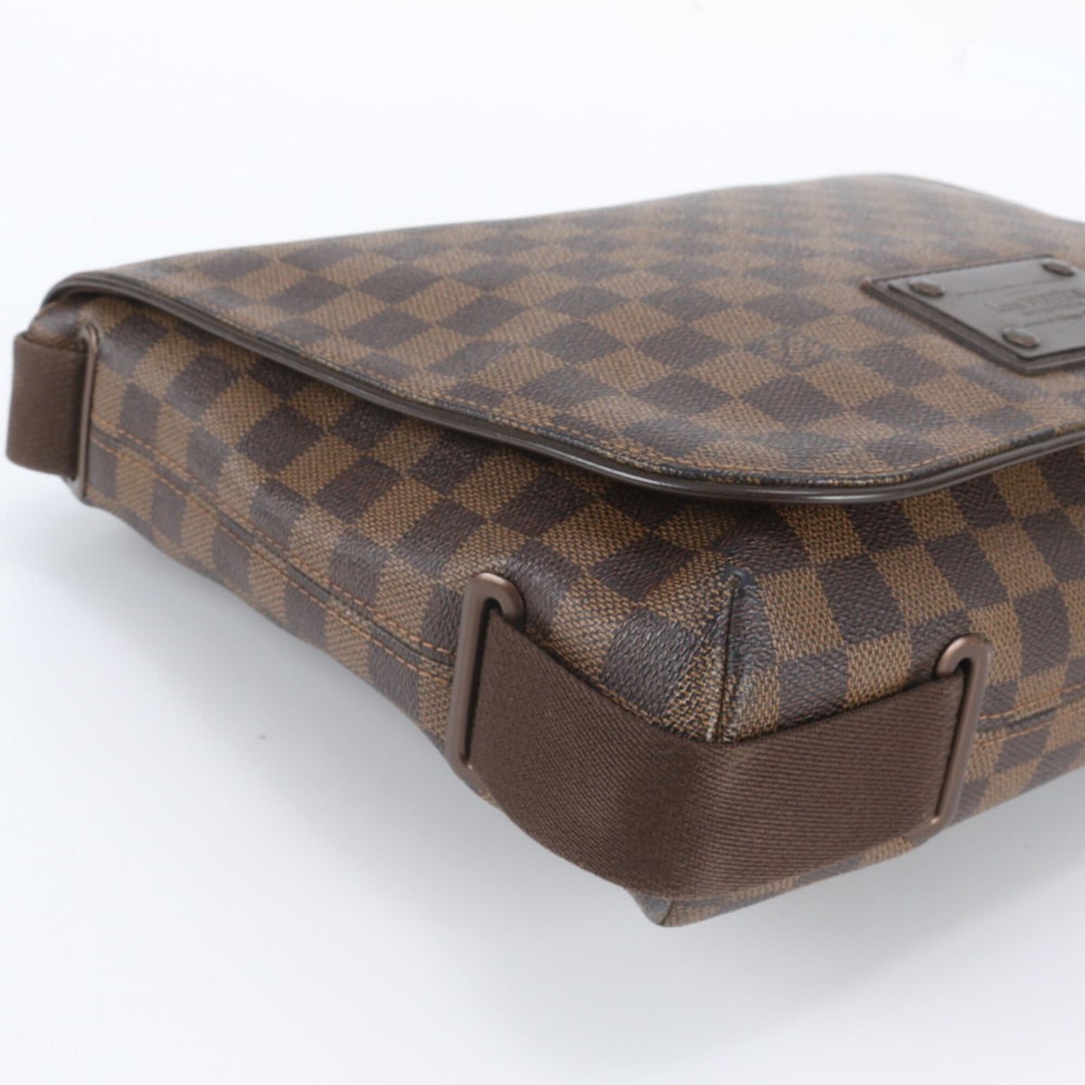 Louis Vuitton Ebene Leather Coated Canvas Messenger Bag Shoulder Bag (Pre-Owned)