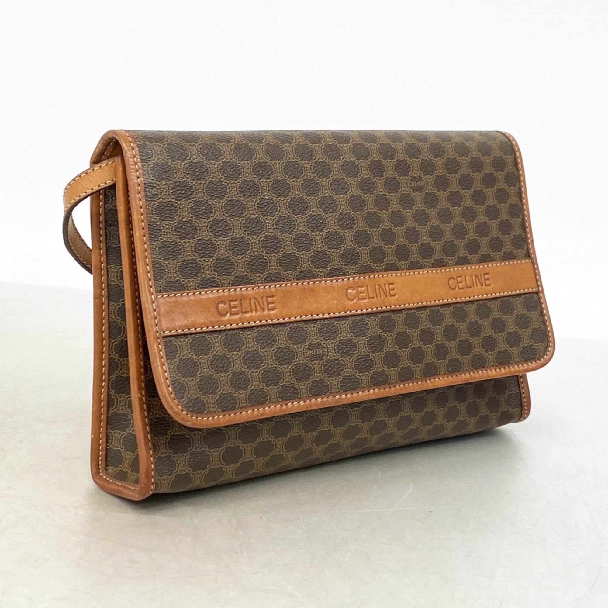 Celine Brown Pvc Shoulder Bag (Pre-Owned)