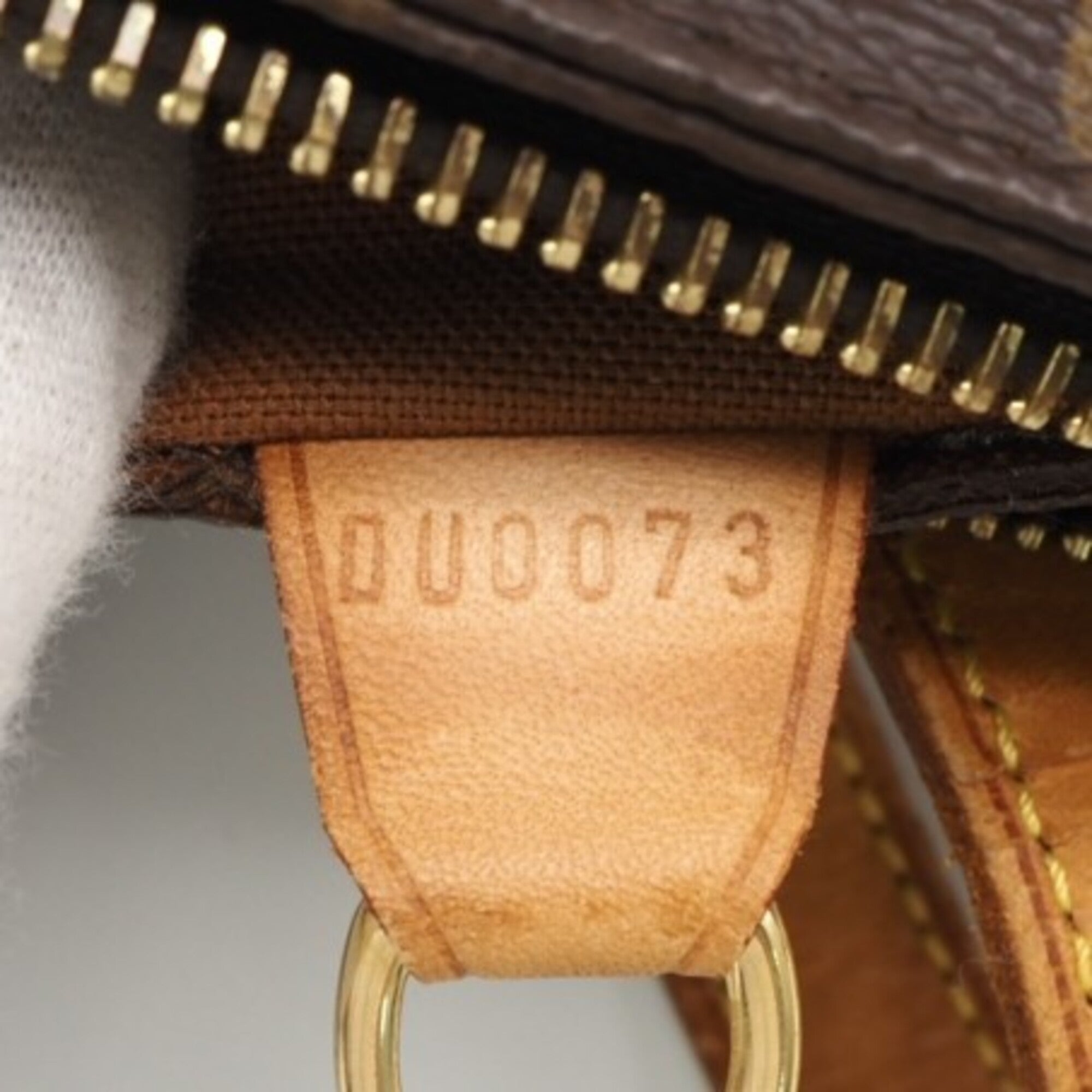 Louis Vuitton Beige Brown Coated Canvas Leather Handbag (Pre-Owned)