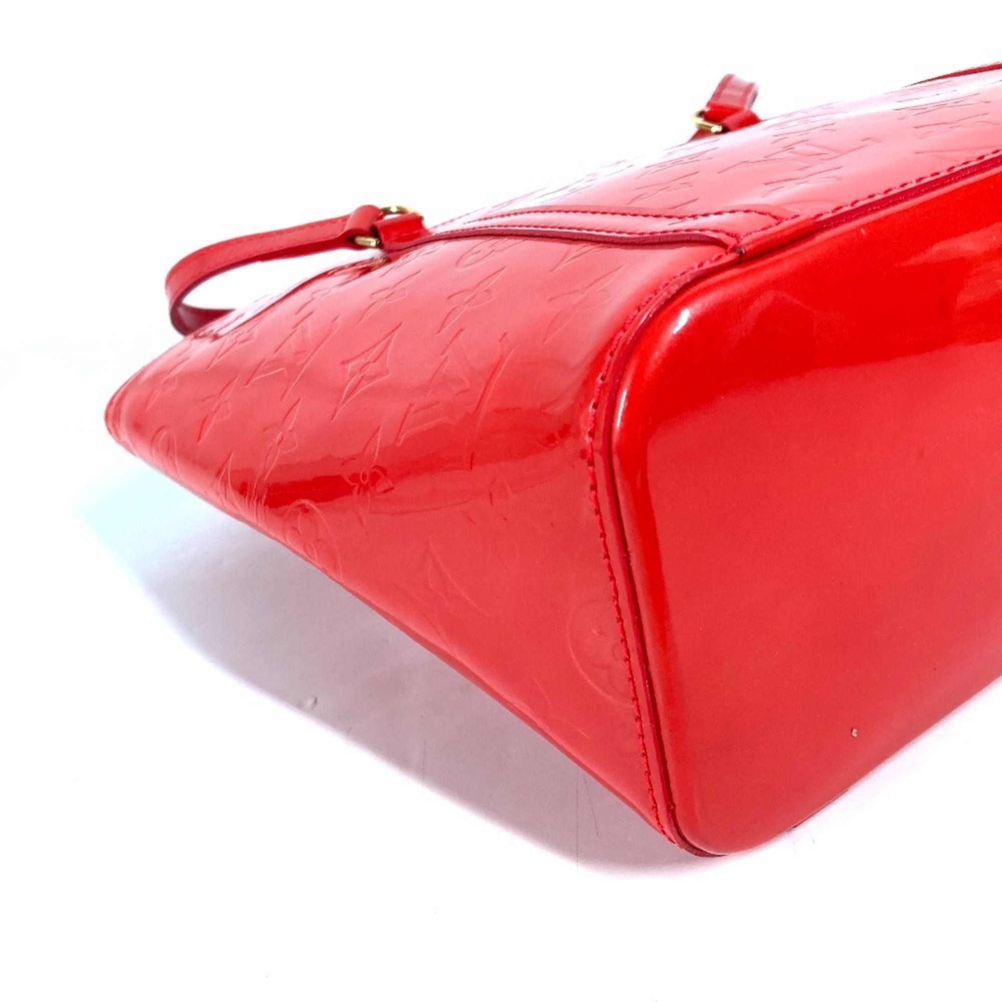 Louis Vuitton Red Color Rouge Grenadine Monogram Vernis Shoulder Bag Tote Bag (Pre-Owned)