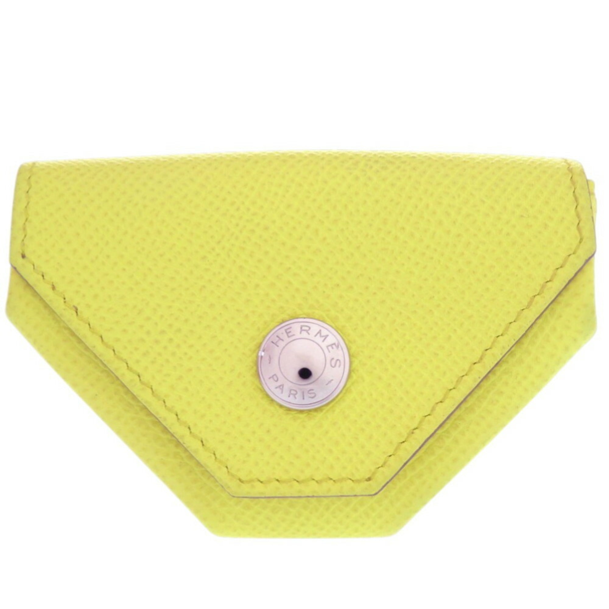 Hermes Lime Epsom Leather Coin Purse/Coin Case (Pre-Owned)