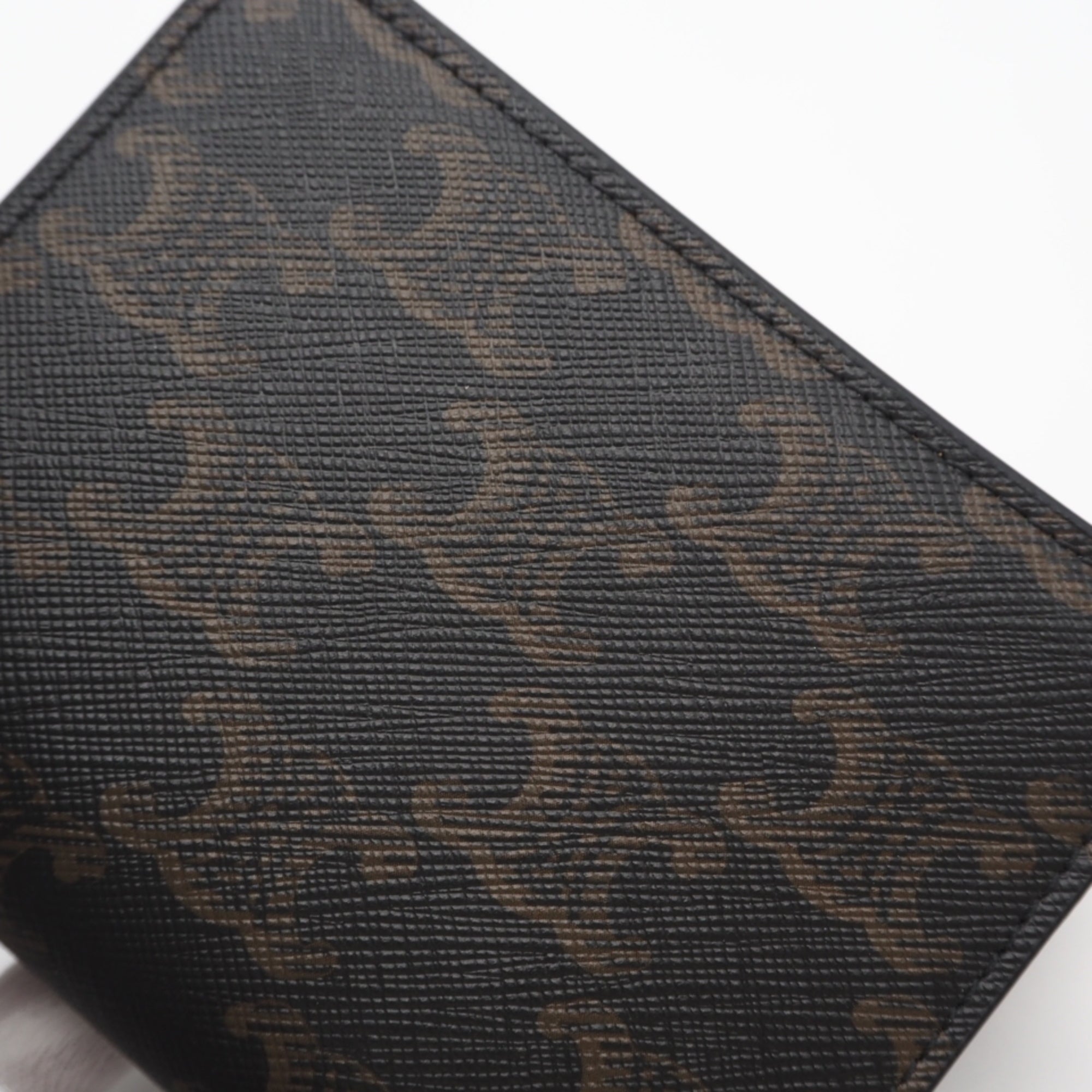 Celine Beige Blue Brown Coated Canvas Wallet (Bi-Fold) (Pre-Owned)