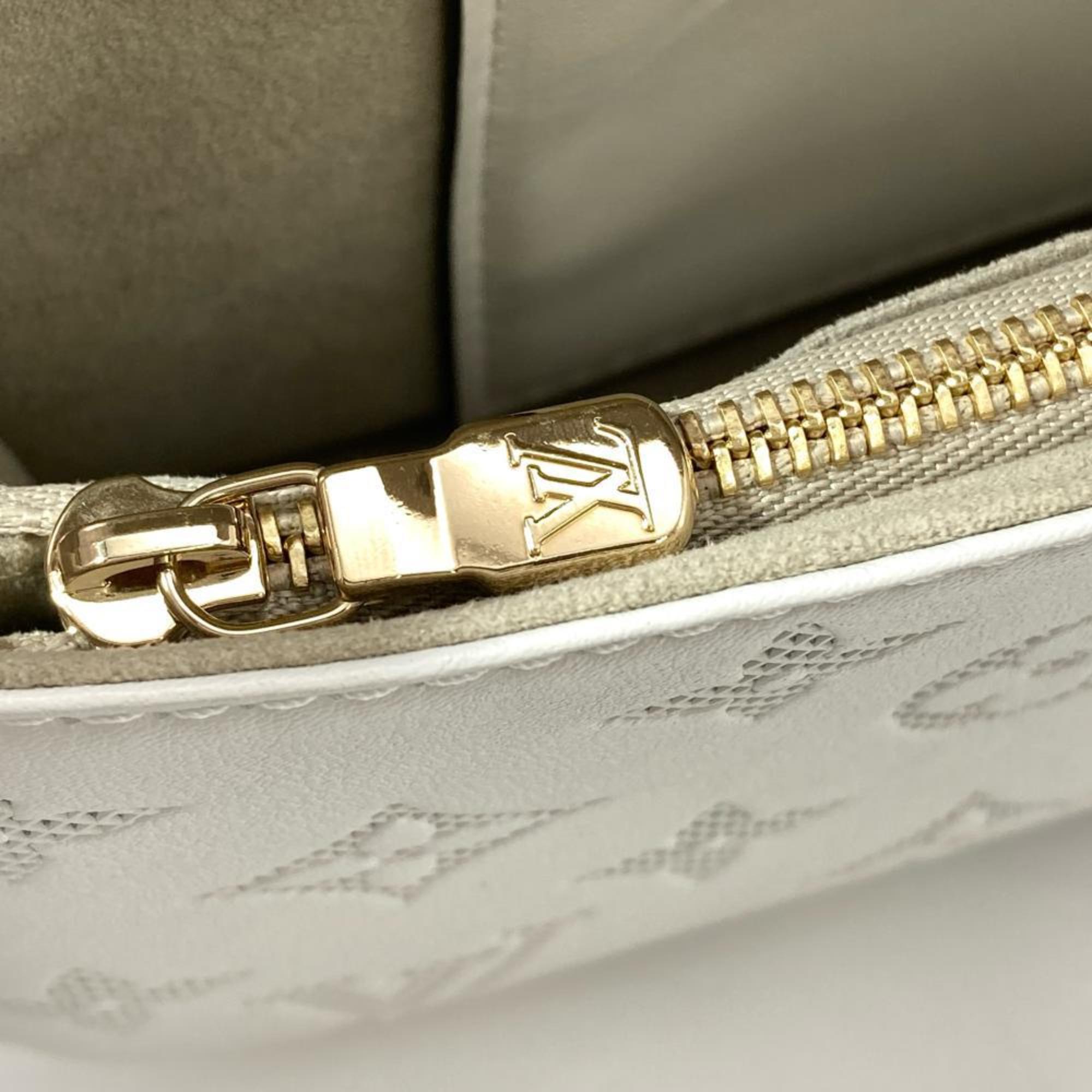 Louis Vuitton White Leather Shoulder Bag (Pre-Owned)