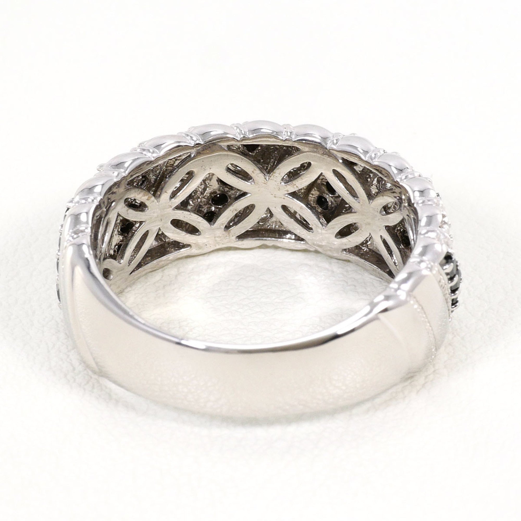 Unbranded Black White Gold Band Ring (Pre-Owned)