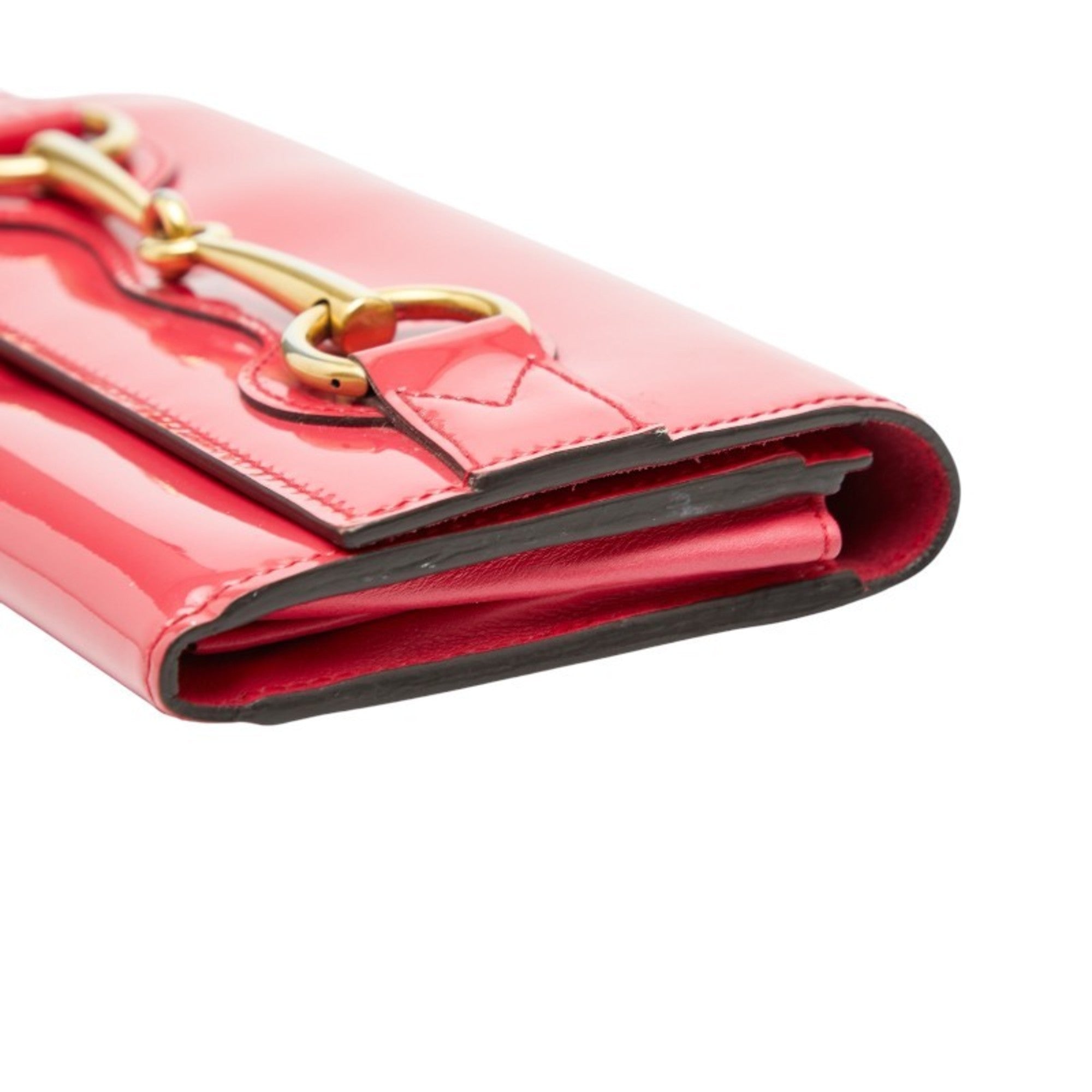 Gucci Pink Patent Leather Long Wallet (Bi-Fold) (Pre-Owned)