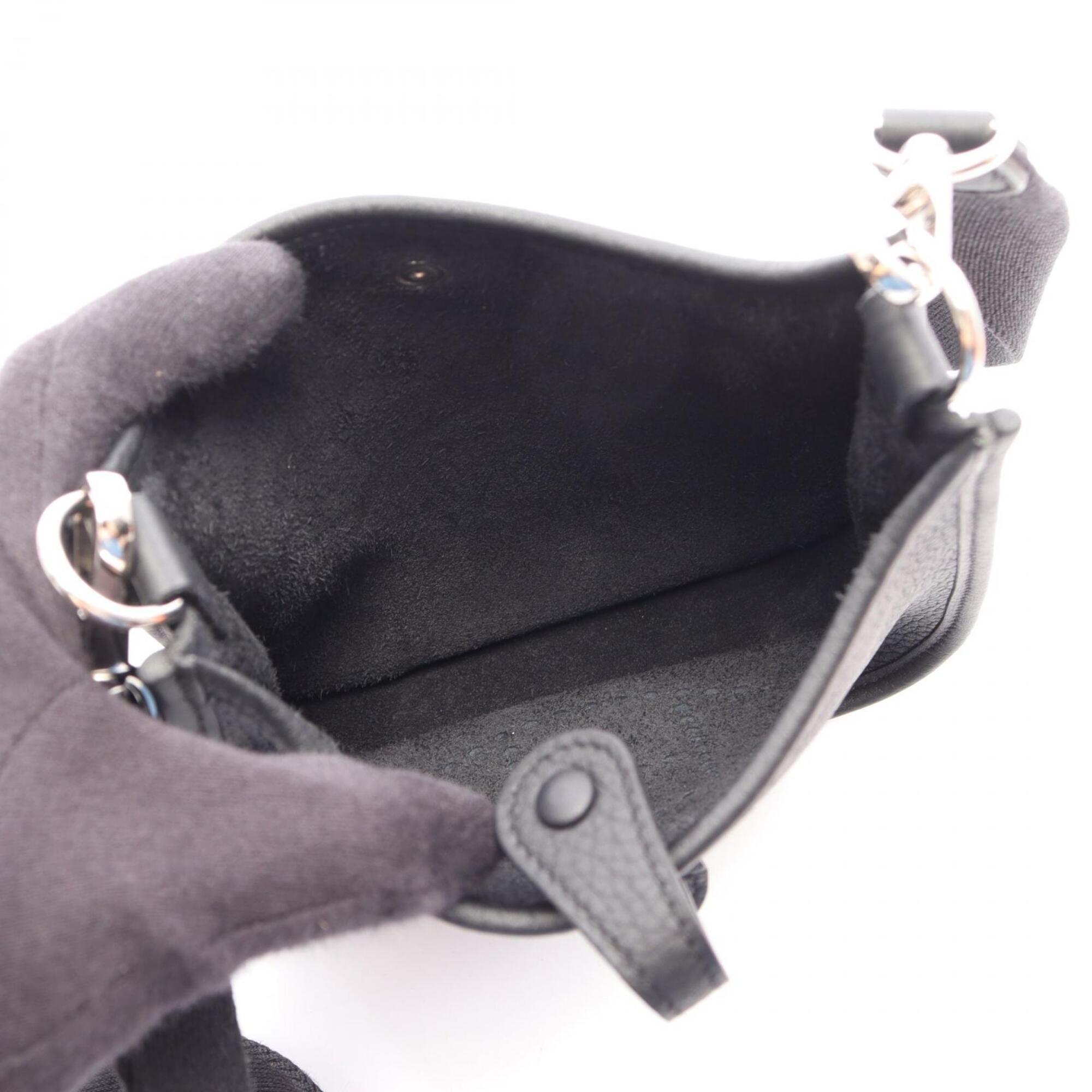 Hermes Black Taurillon Clemence Leather Handbag Shoulder Bag (Pre-Owned)