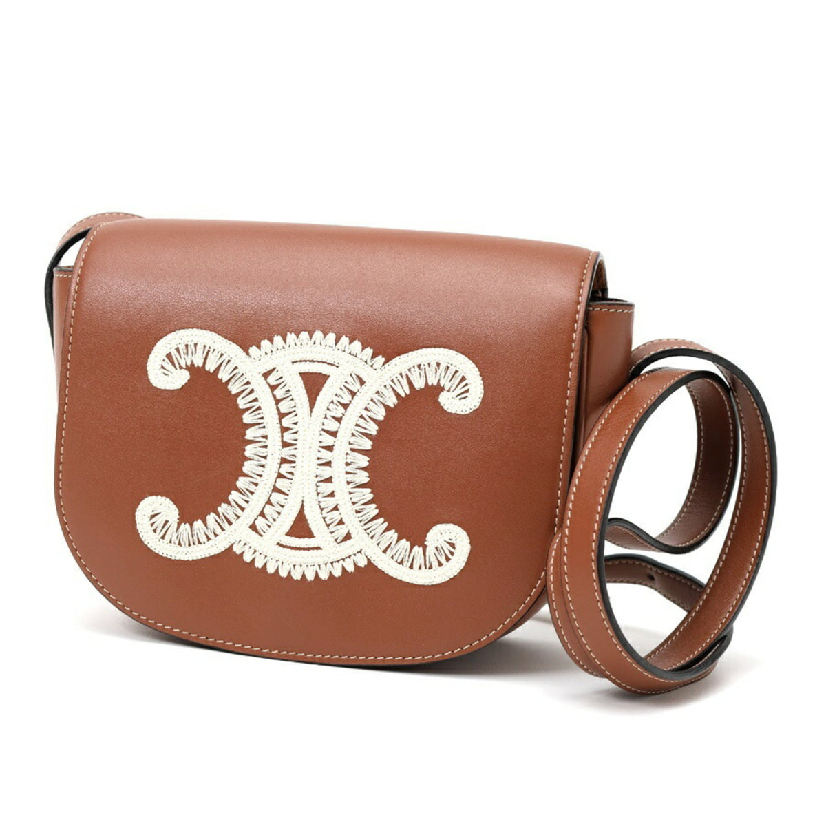 Celine Brown Leather Shoulder Bag (Pre-Owned)
