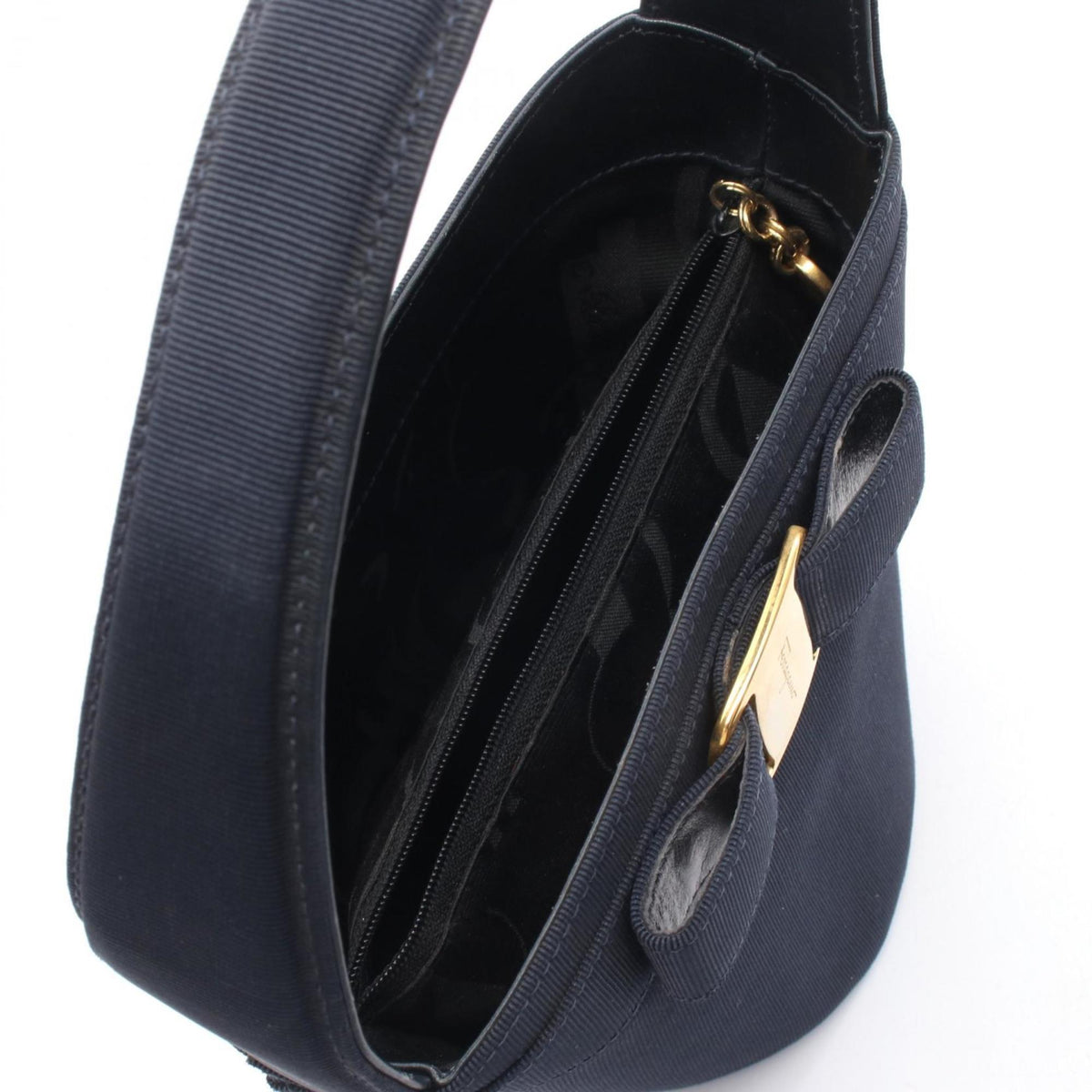 Salvatore Ferragamo Black Suede Handbag (Pre-Owned)