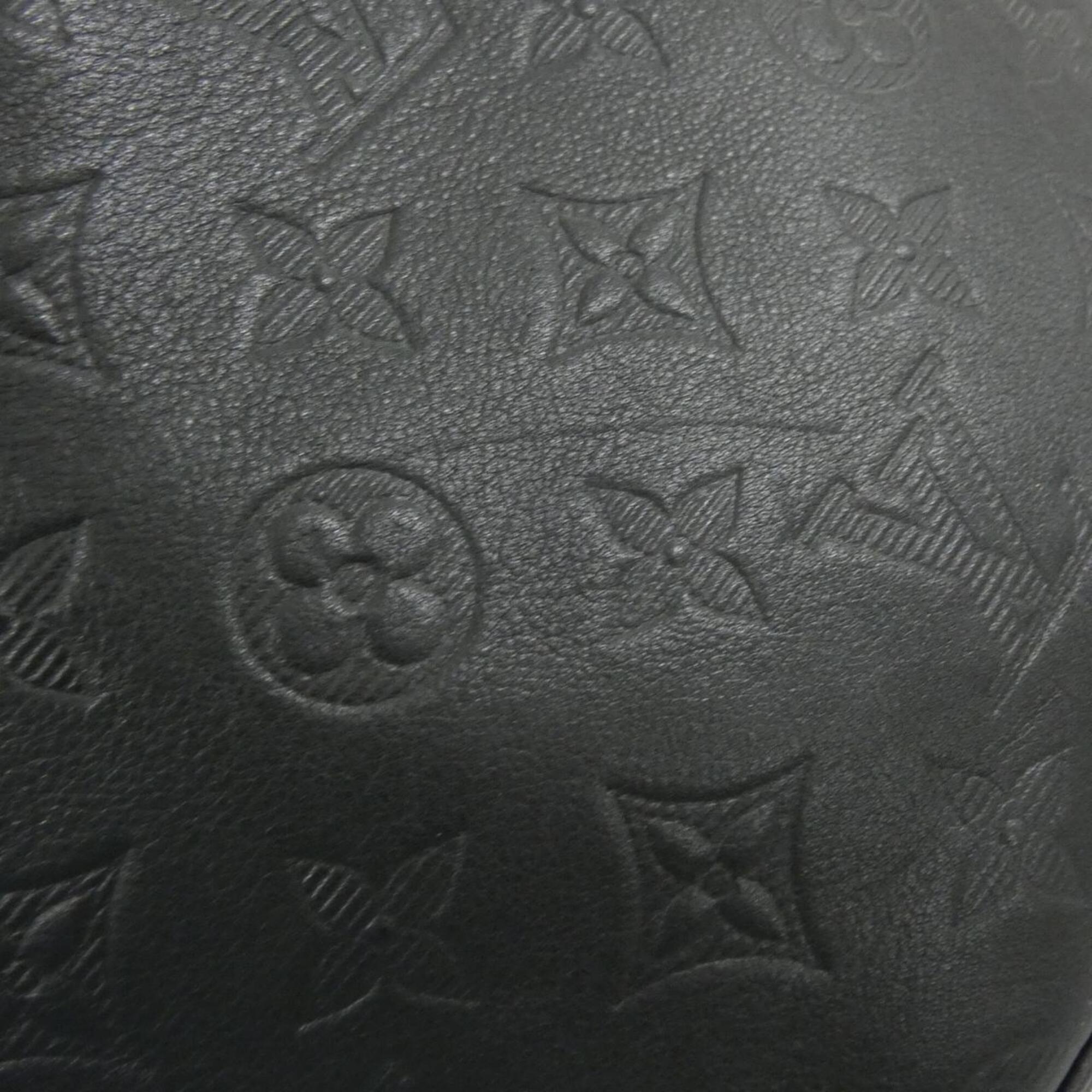 Louis Vuitton Black Leather Fanny Pack Shoulder Bag Sling Bag (Pre-Owned)