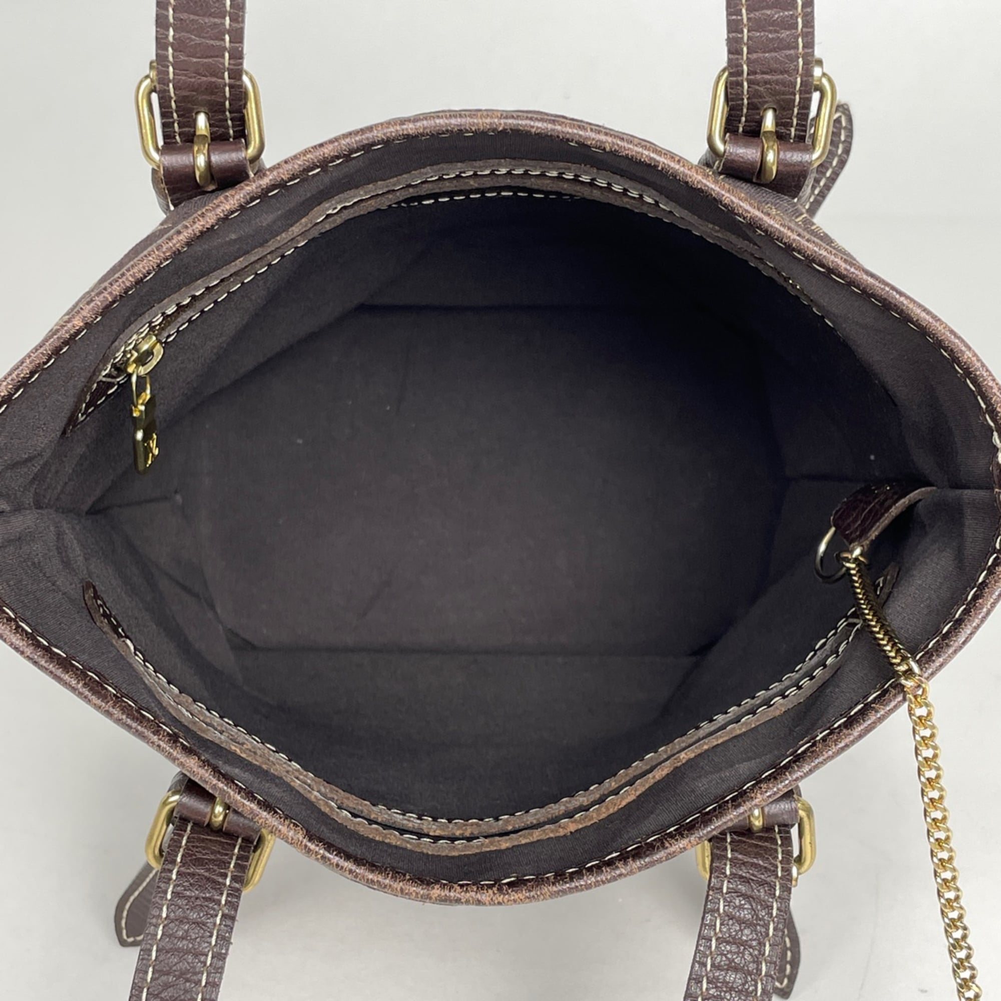 Louis Vuitton Brown Ebene Monogram Pouch Shoulder Bag Tote Bag (Pre-Owned)