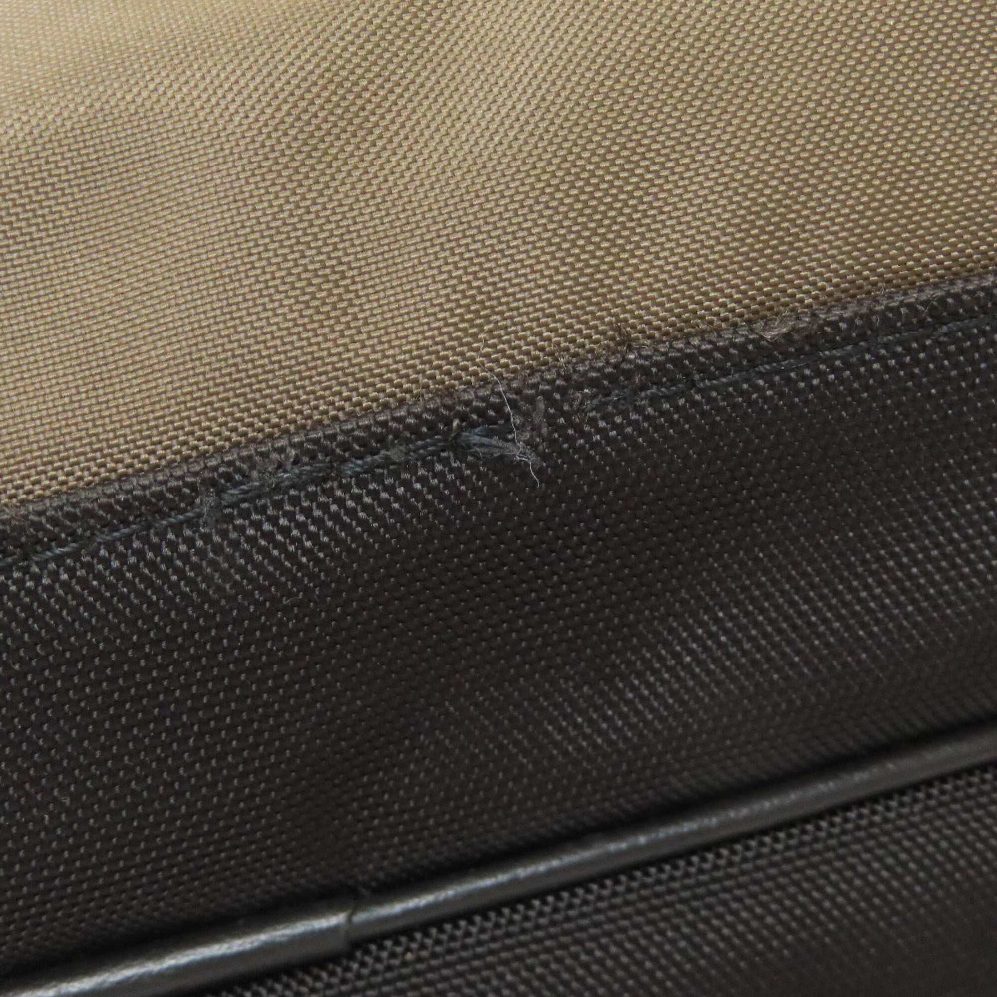 Longchamp Black Khaki Nylon Briefcase (Pre-Owned)