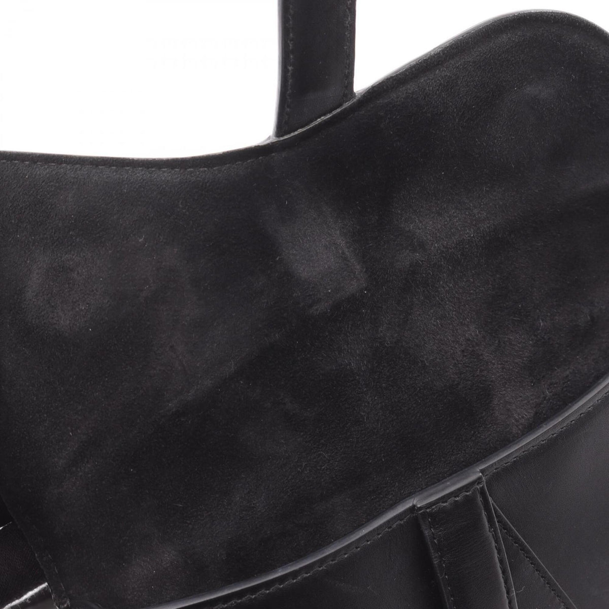 Christian Dior Black Leather Fanny Pack Handbag Saddle Bag (Pre-Owned)