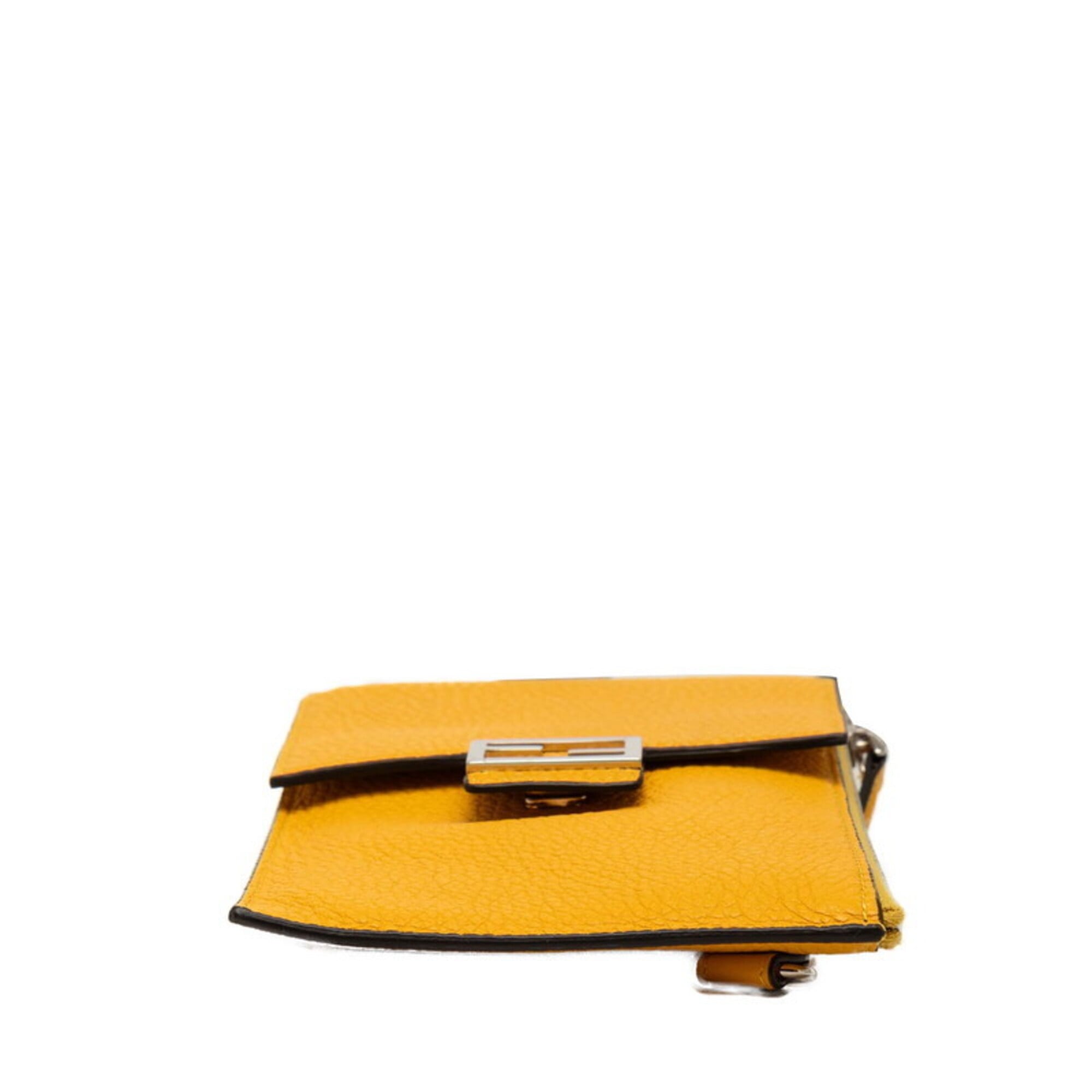 Fendi Yellow Leather Pochette Shoulder Bag (Pre-Owned)