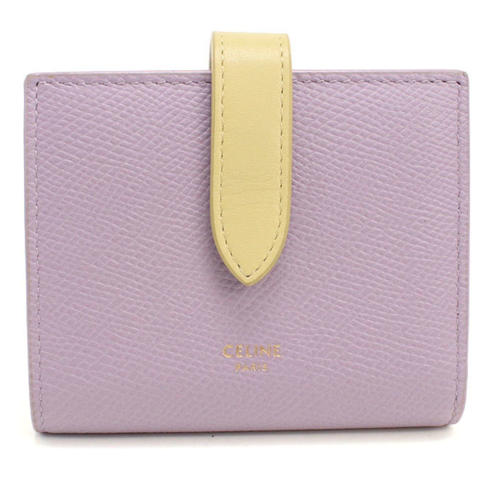 Celine Purple Leather Wallet (Bi-Fold) (Pre-Owned)