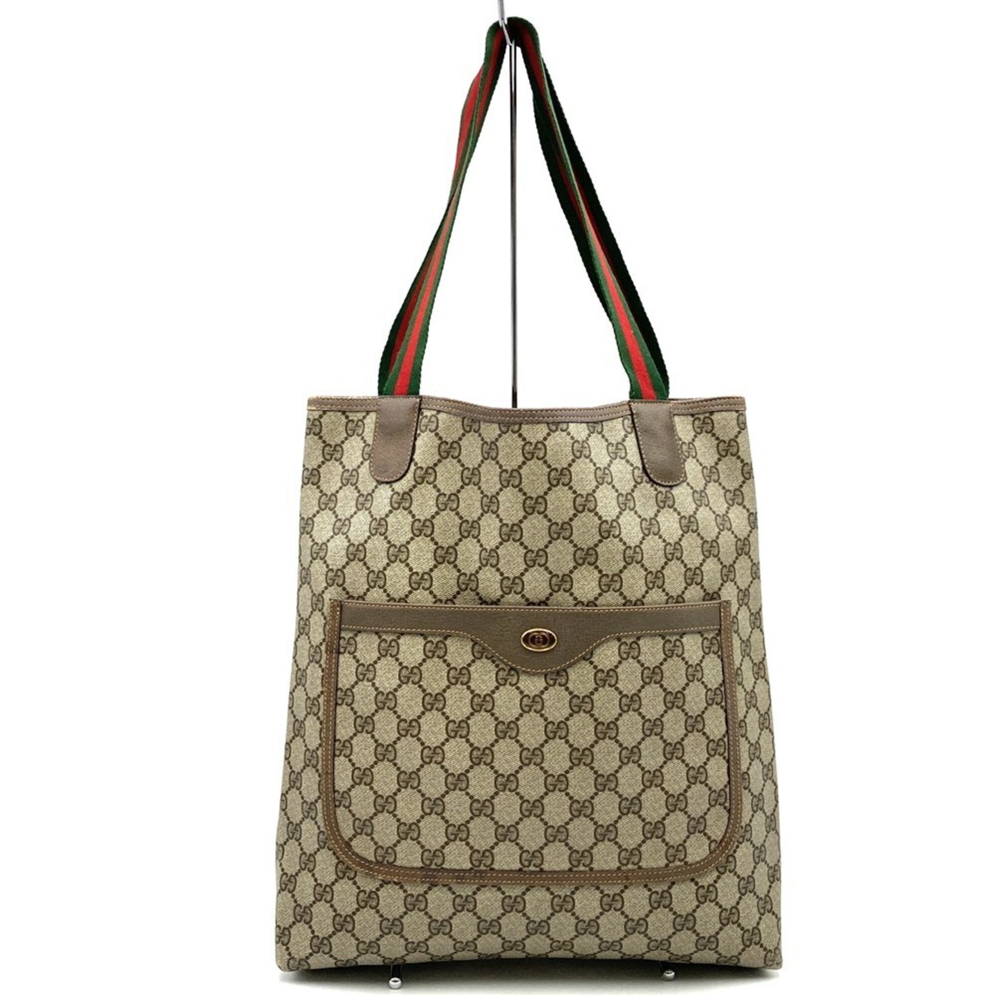 Gucci Brown Gg Supreme Tote Bag (Pre-Owned)