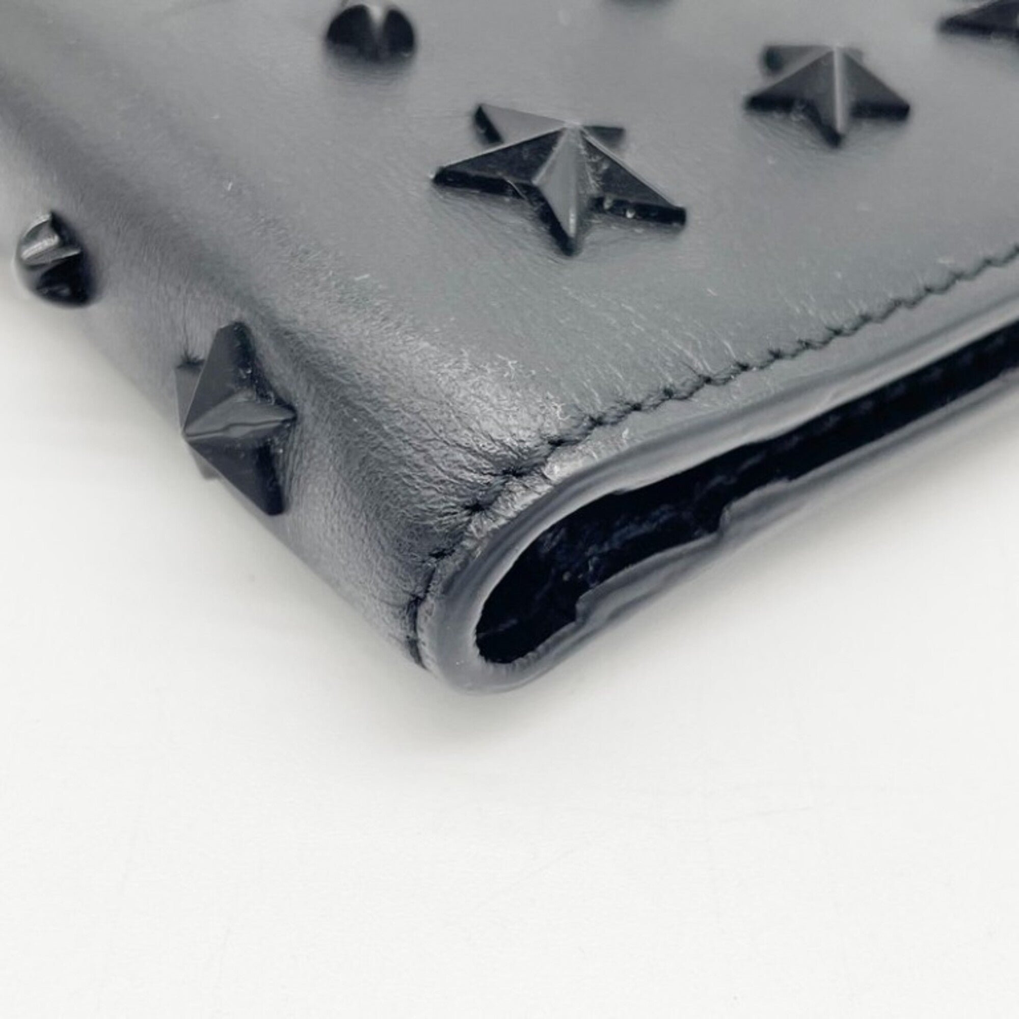 Jimmy Choo Black Leather Long Wallet (Bi-Fold) (Pre-Owned)