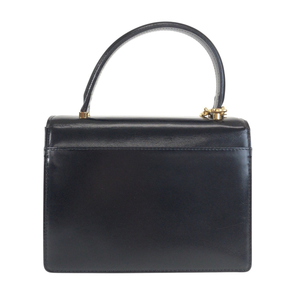 Versace Black Leather Handbag (Pre-Owned)