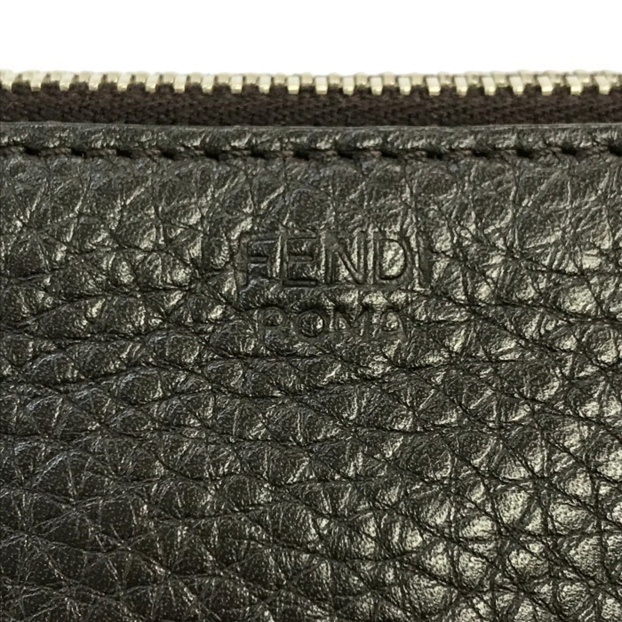 Fendi Black Leather Clutch Bag (Pre-Owned)