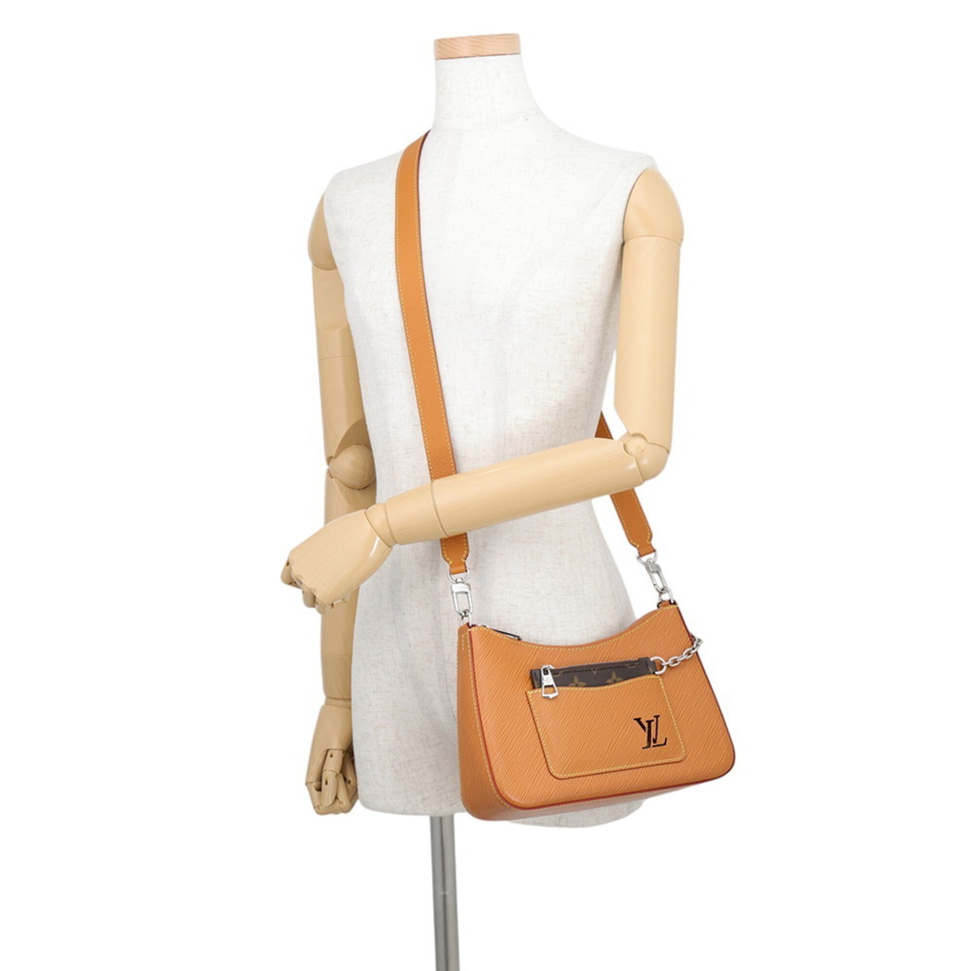 Louis Vuitton Epi Silver Epi Leather Handbag Shoulder Bag (Pre-Owned)