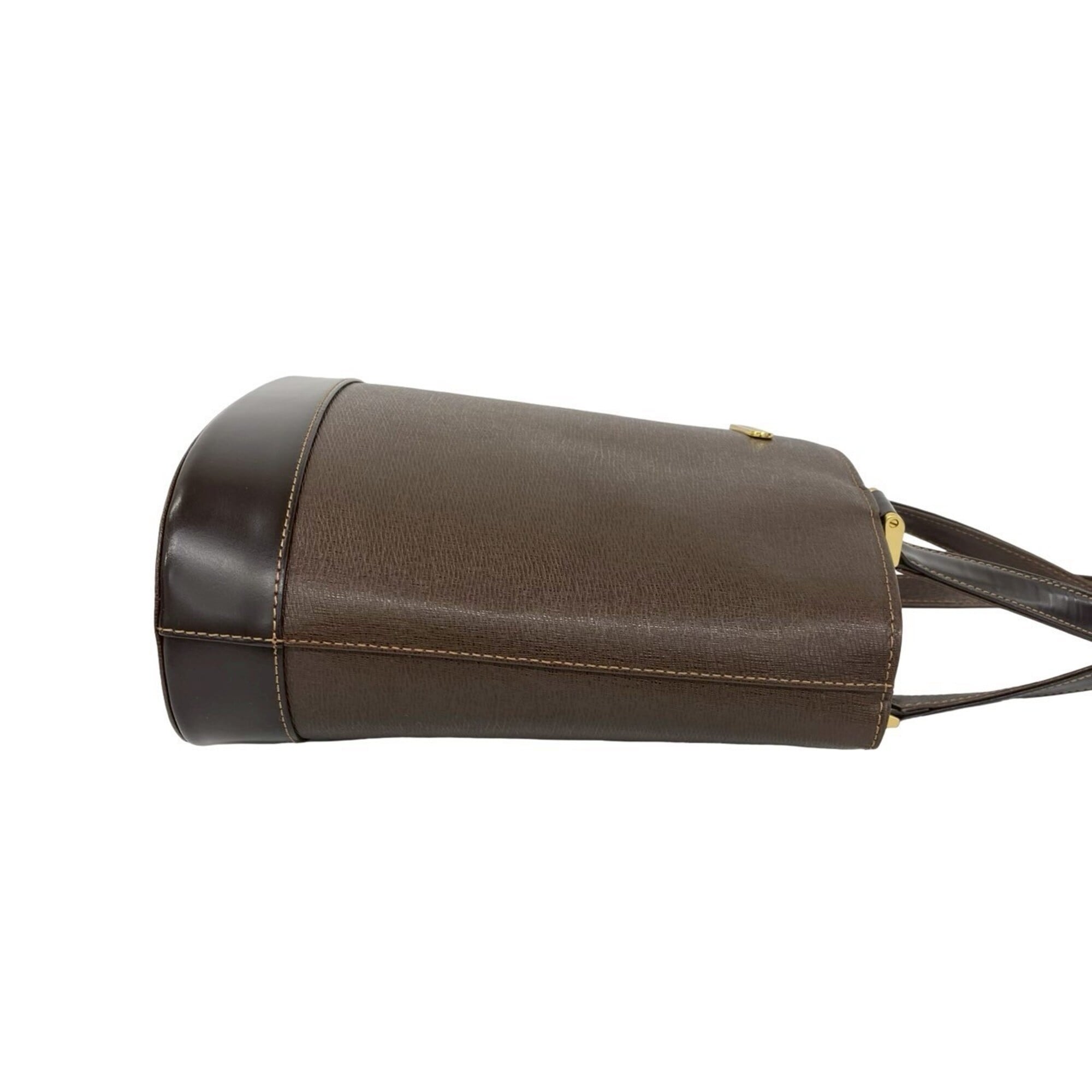 Burberry Brown Leather Handbag Tote Bag (Pre-Owned)