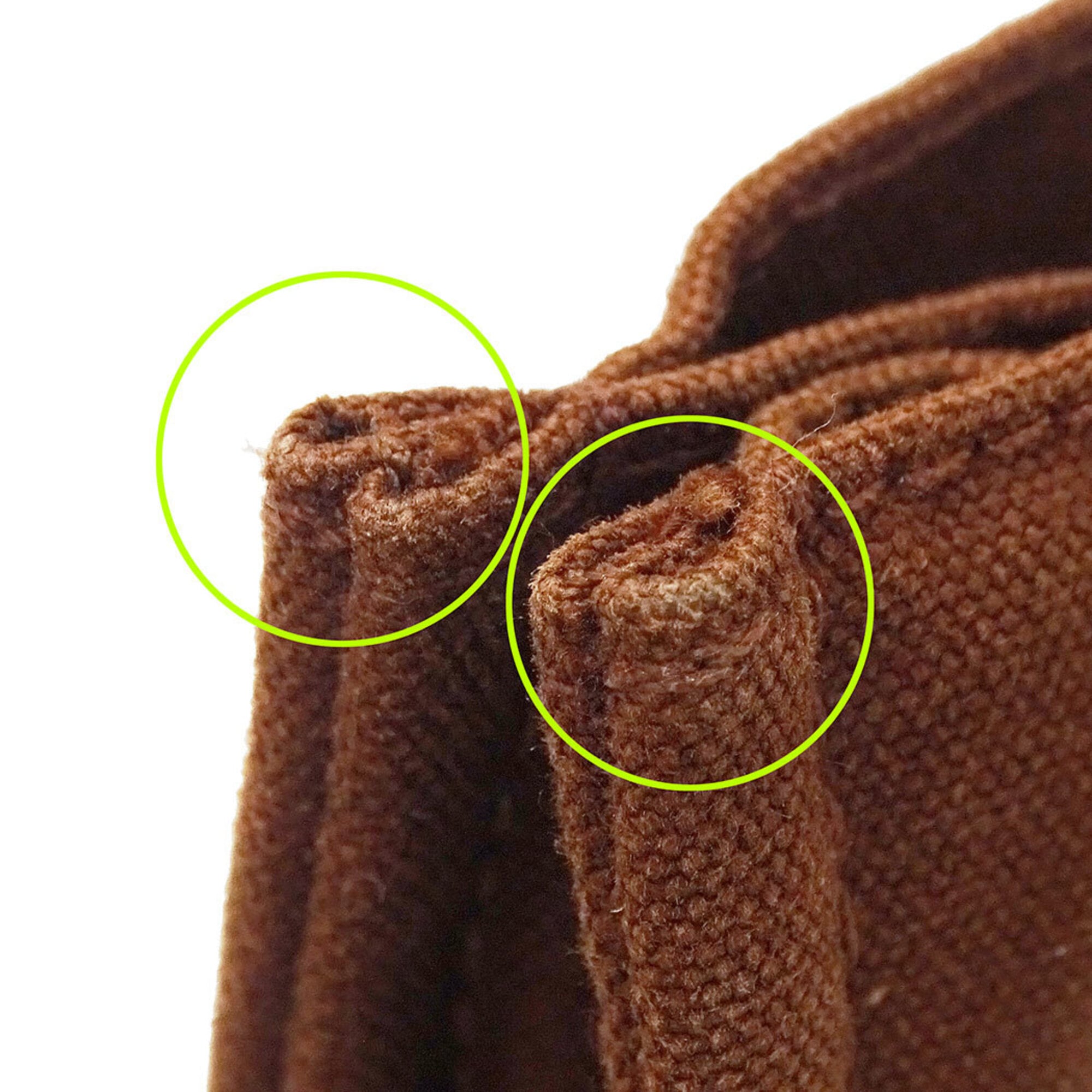 Hermes Brown Canvas Handbag Tote Bag (Pre-Owned)