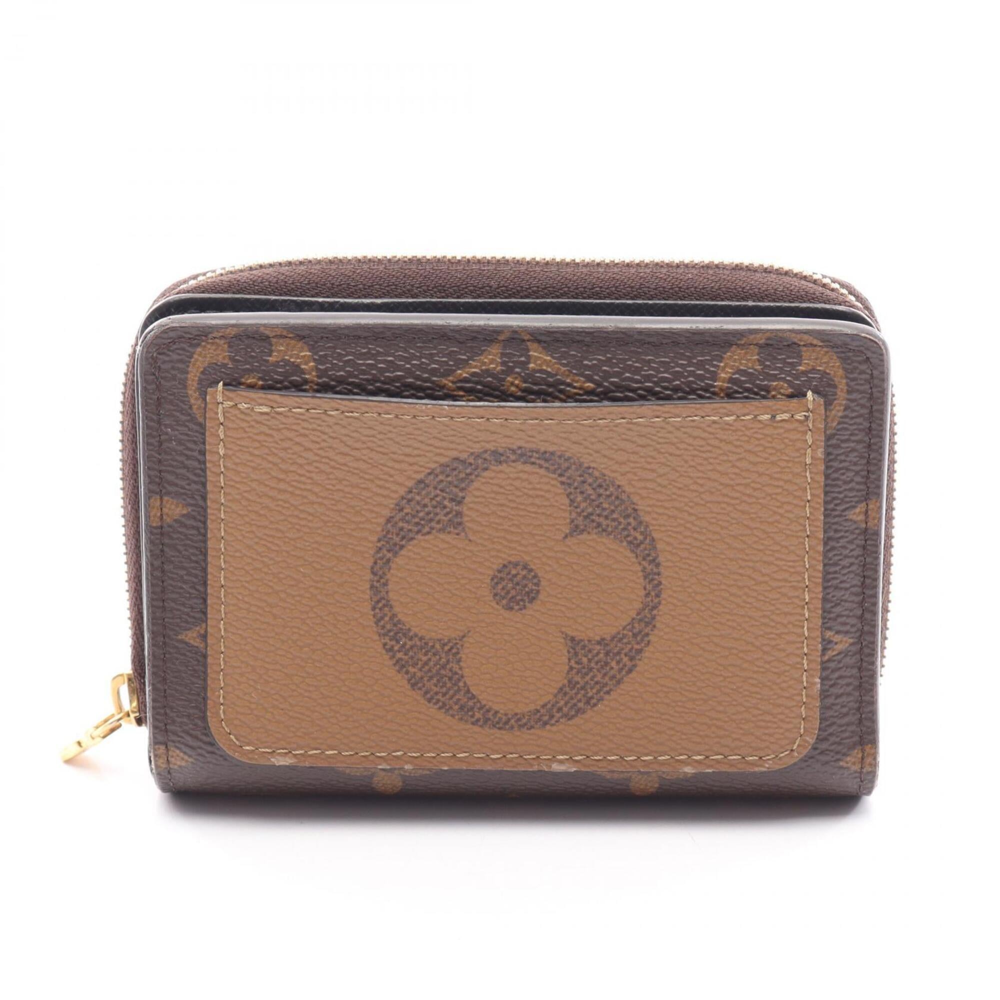 Louis Vuitton Monogram Reverse Brown Coated Canvas Wallet (Bi-Fold) (Pre-Owned)