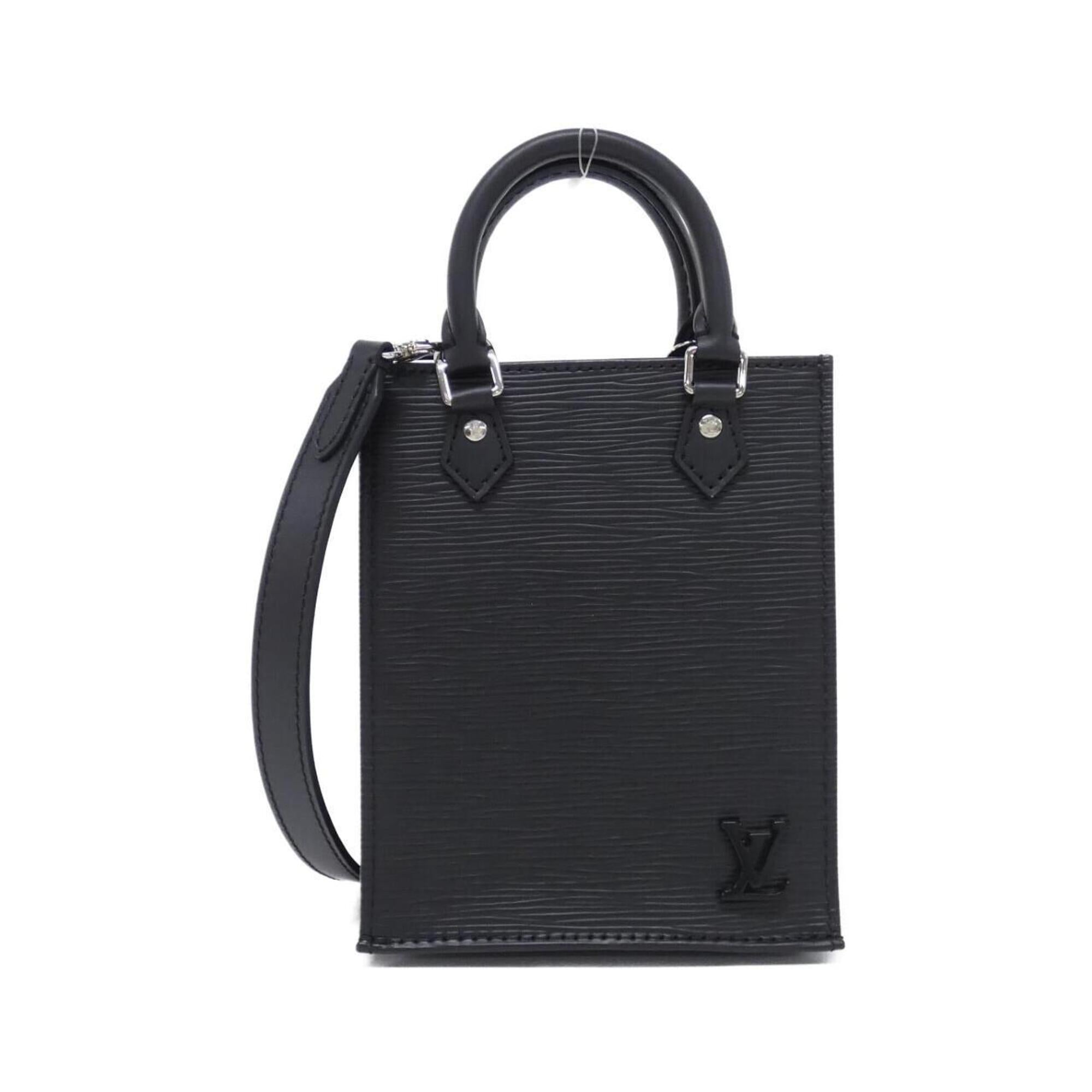 Louis Vuitton Black Leather Handbag (Pre-Owned)