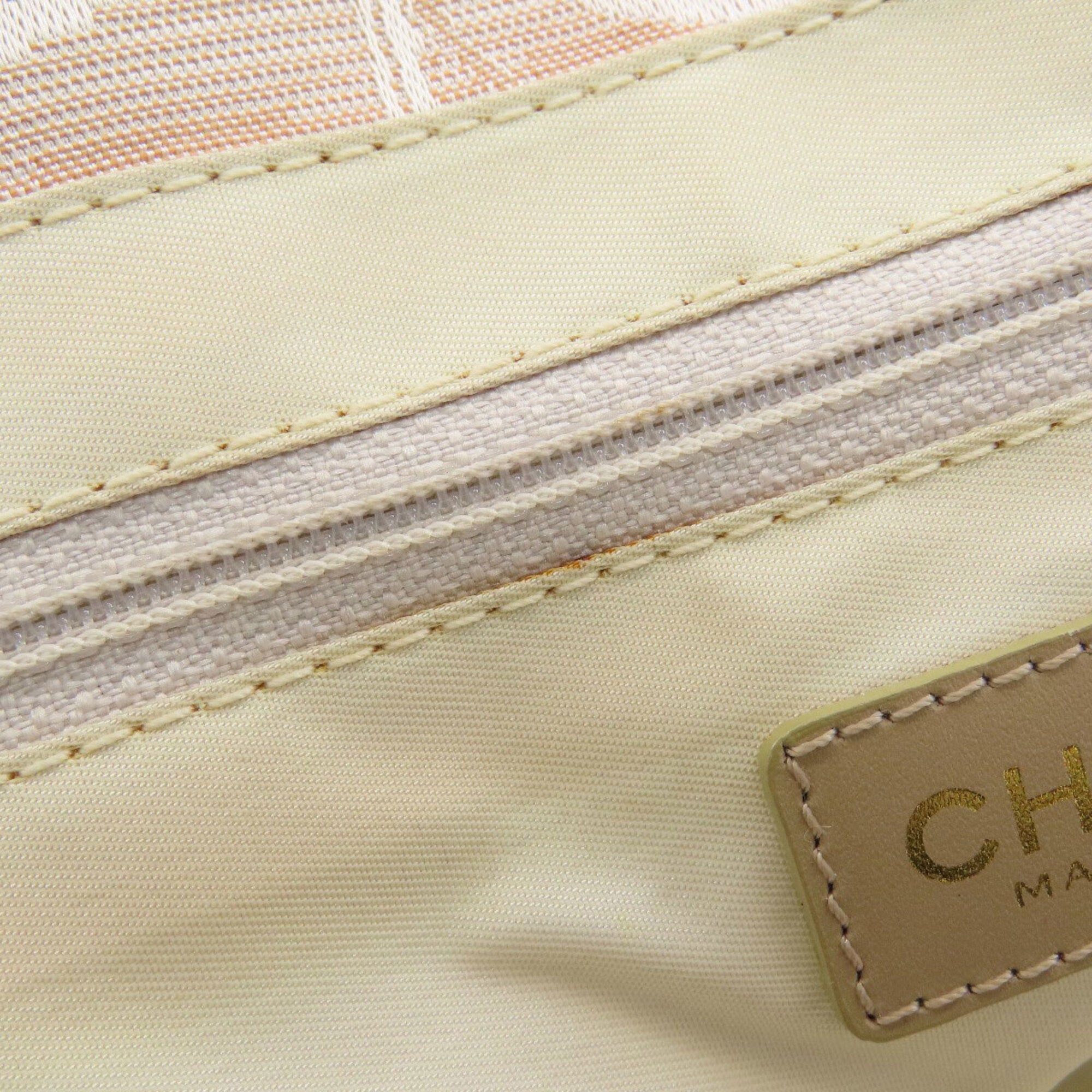 Chanel Beige Nylon Jacquard Tote Bag (Pre-Owned)