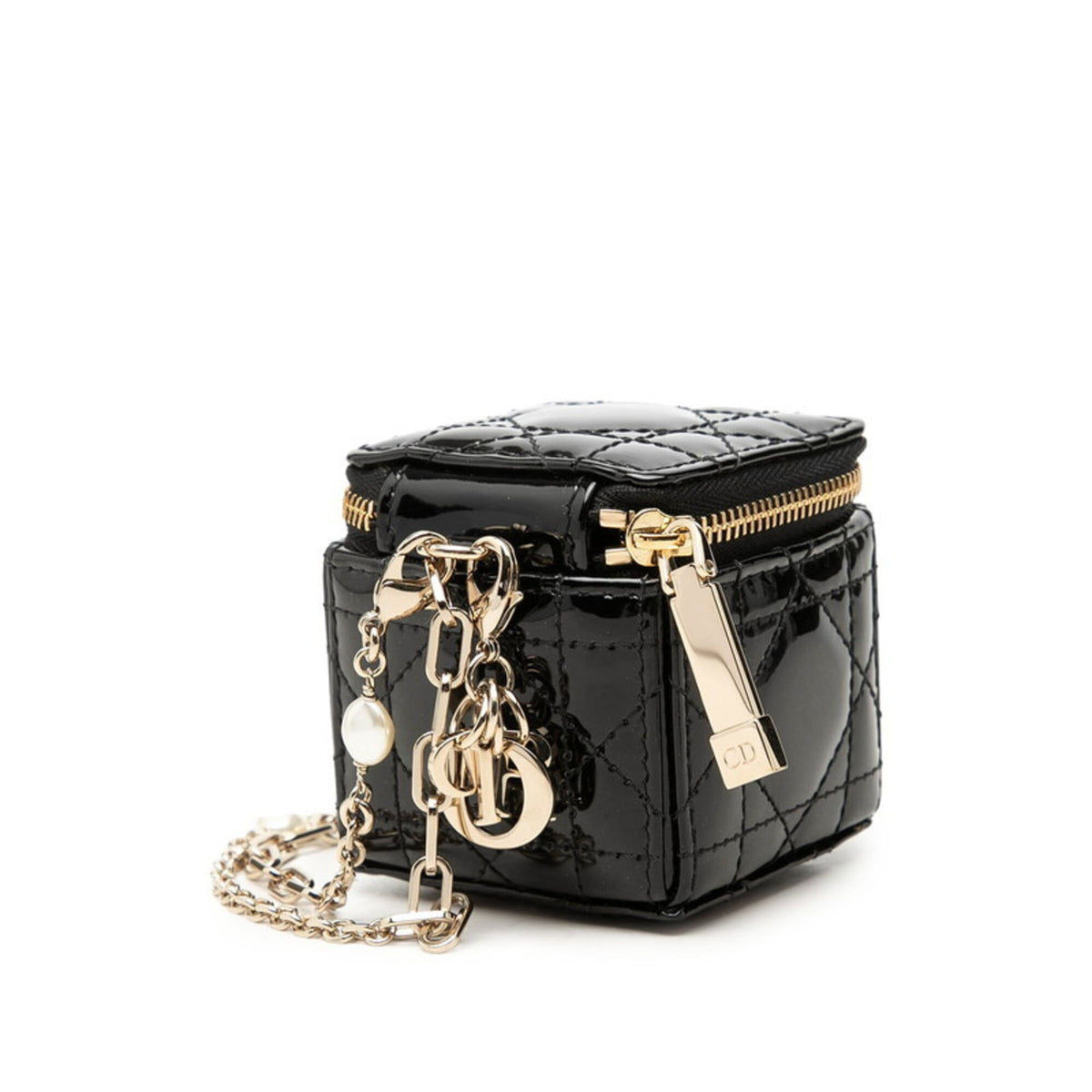 Christian Dior Black Patent Leather Handbag Pouch (Pre-Owned)