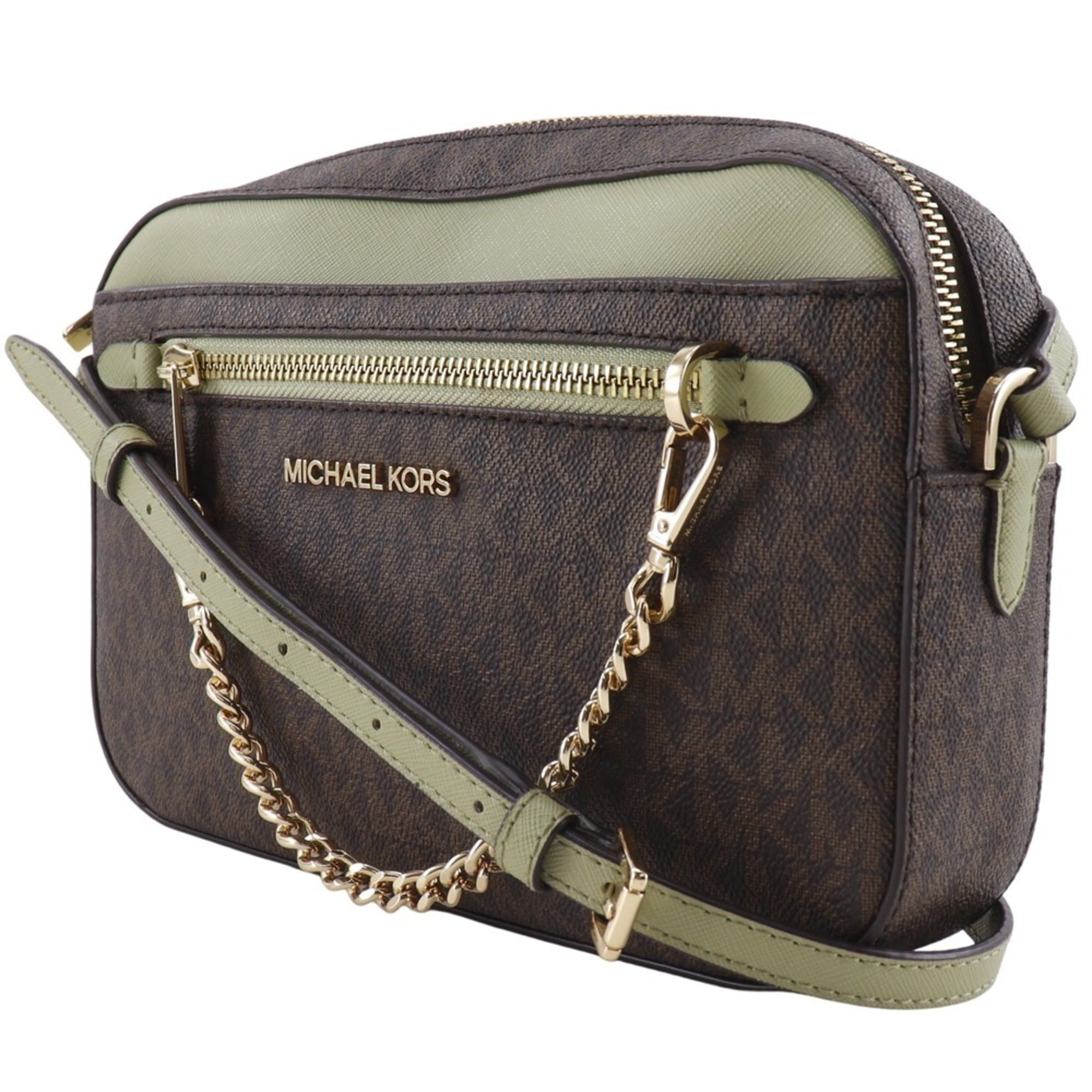 Michael Kors Jet Set Brown Pvc Shoulder Bag (Pre-Owned)