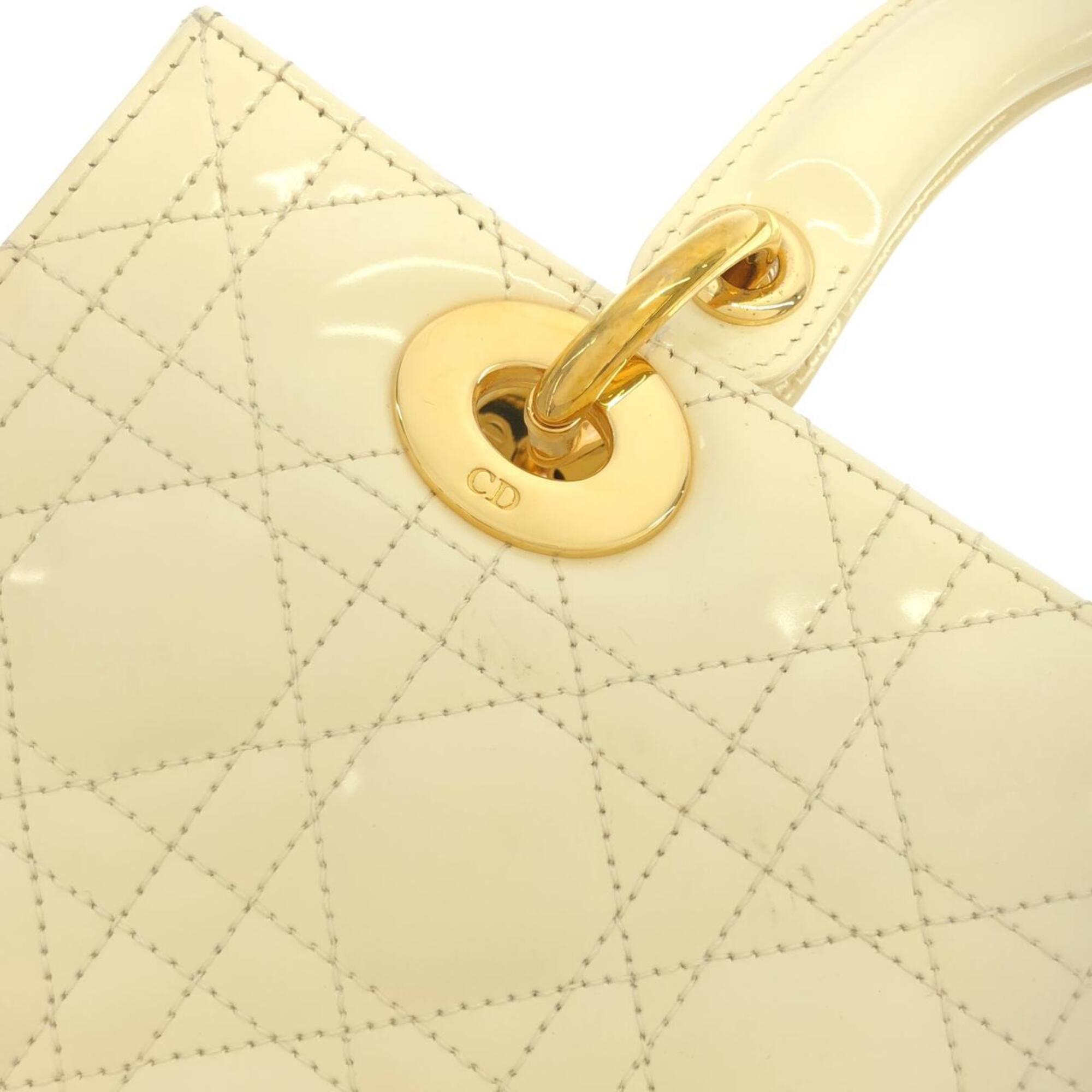 Christian Dior Lady Dior Gold Leather Handbag (Pre-Owned)