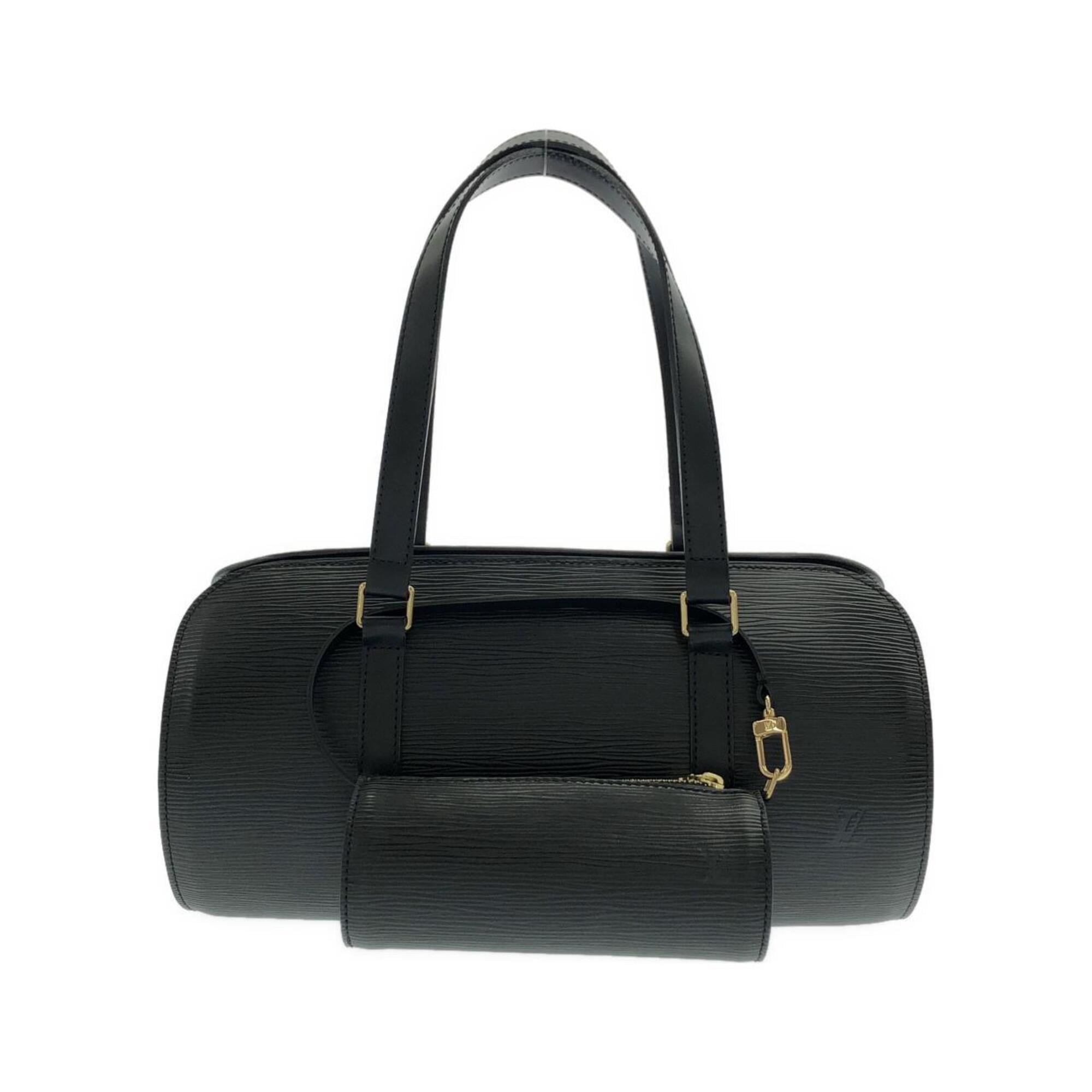 Louis Vuitton Black Leather Handbag (Pre-Owned)