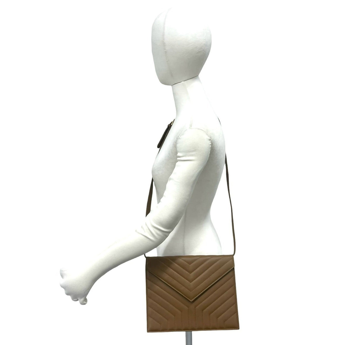 Yves Saint Laurent Brown Leather Pochette Shoulder Bag (Pre-Owned)