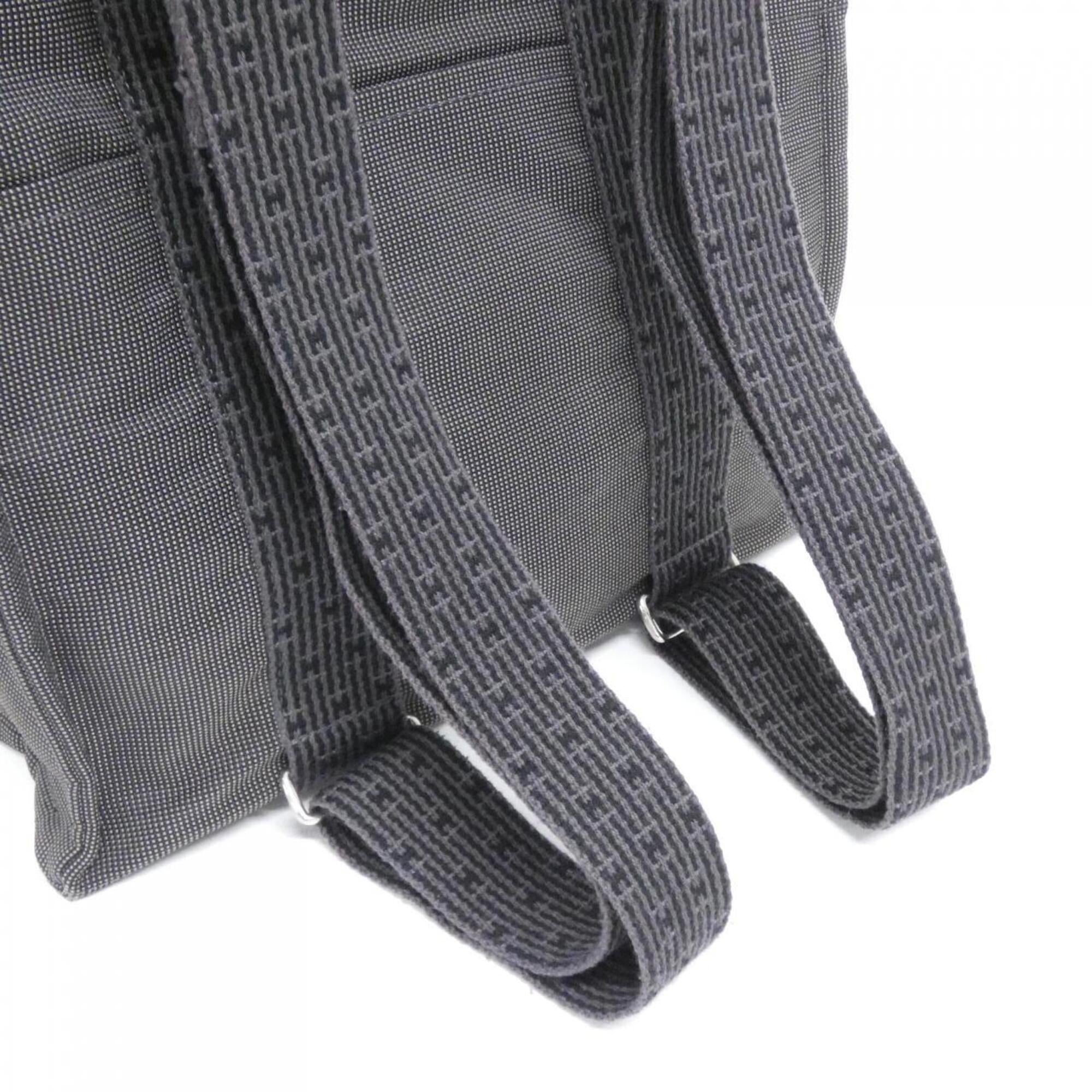 Hermes Black Canvas Backpack (Pre-Owned)