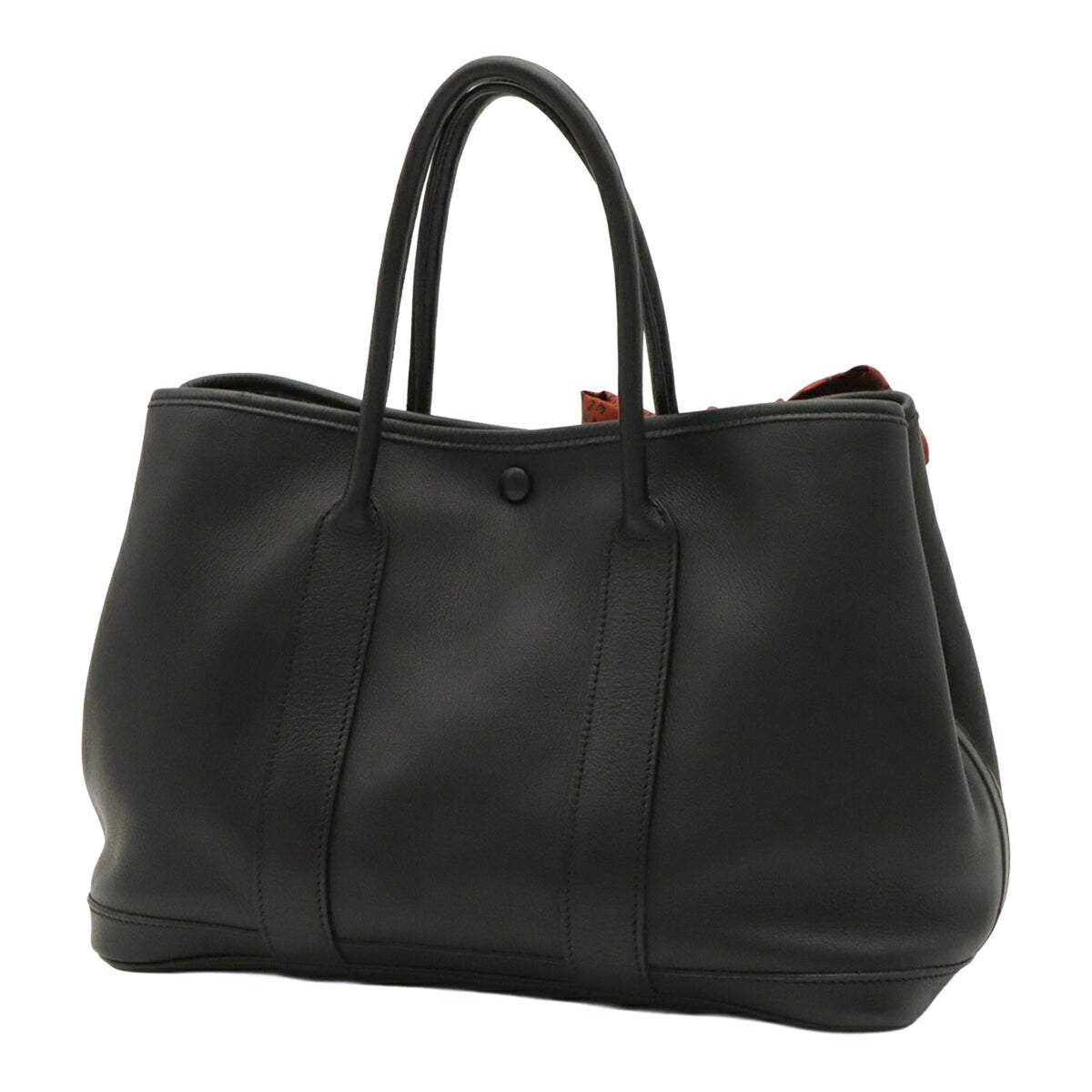 Hermes Black Gulliver Leather Handbag Tote Bag (Pre-Owned)