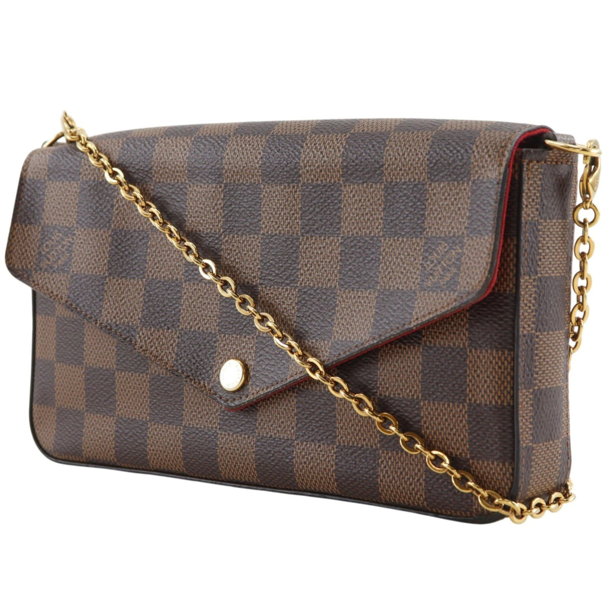 Louis Vuitton Brown Damier Canvas Pochette Pouch Shoulder Bag (Pre-Owned)