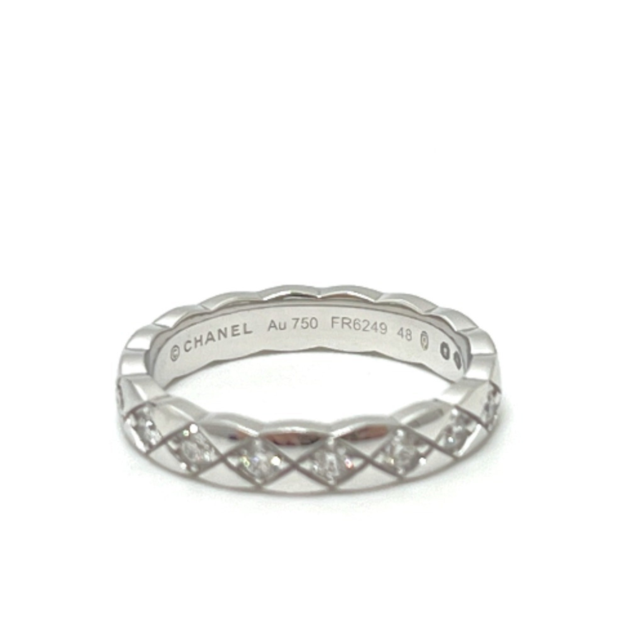 Chanel White Gold White Gold (18K) Band Ring (Pre-Owned)