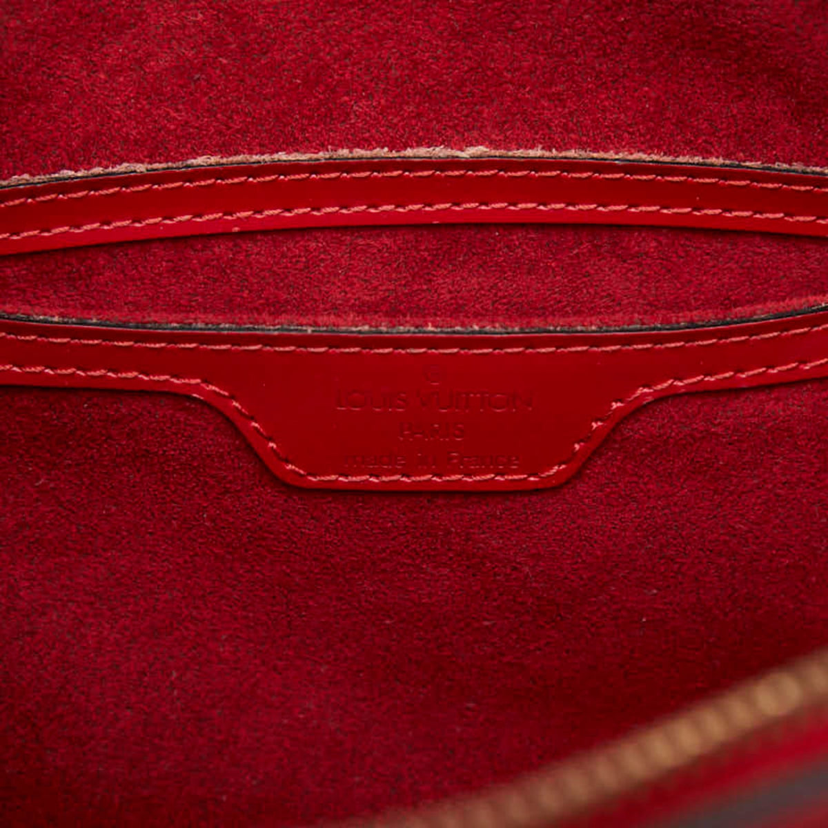 Louis Vuitton Castilian Red Leather Handbag Shoulder Bag (Pre-Owned)