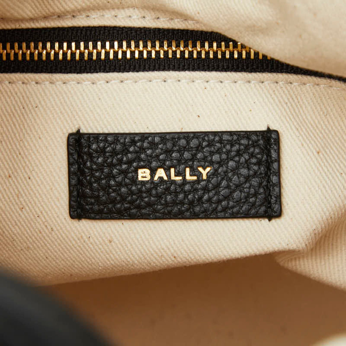 Bally Black White Canvas Leather Tote Bag (Pre-Owned)