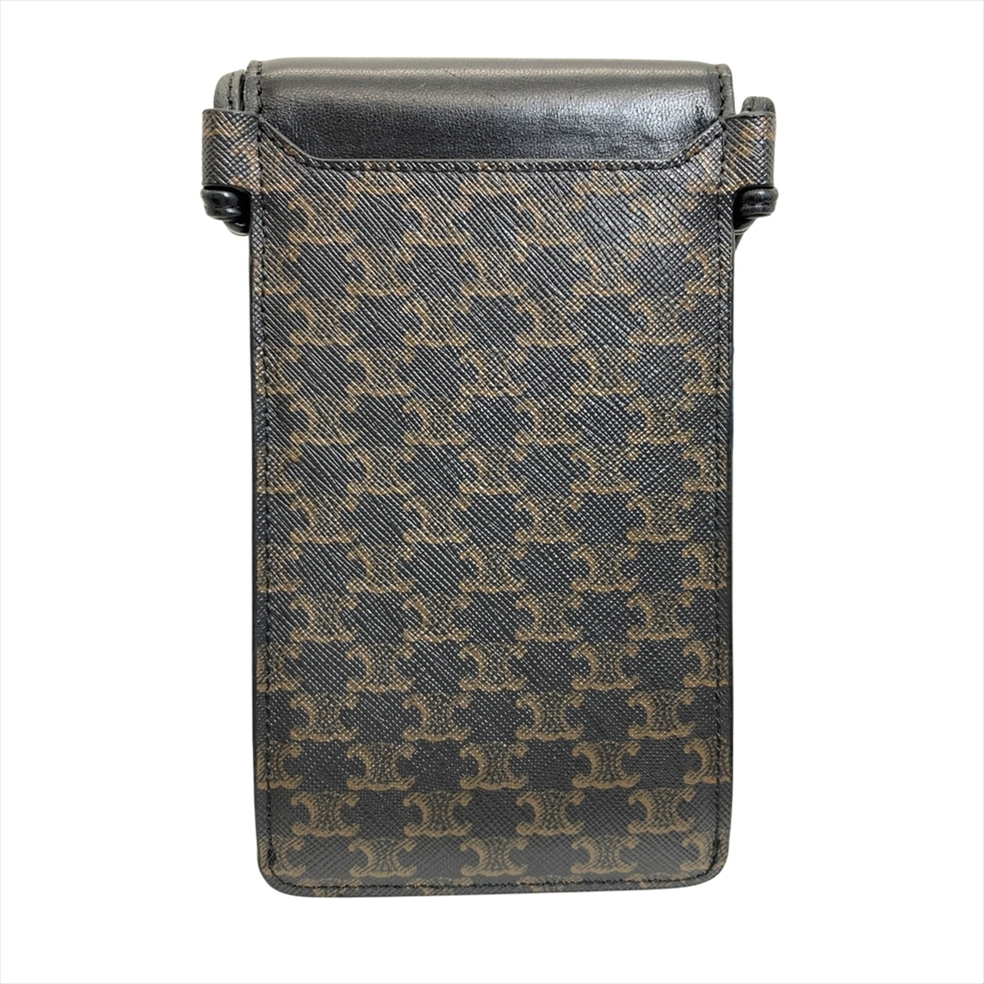 Celine Black Canvas Leather Pouch Shoulder Bag (Pre-Owned)