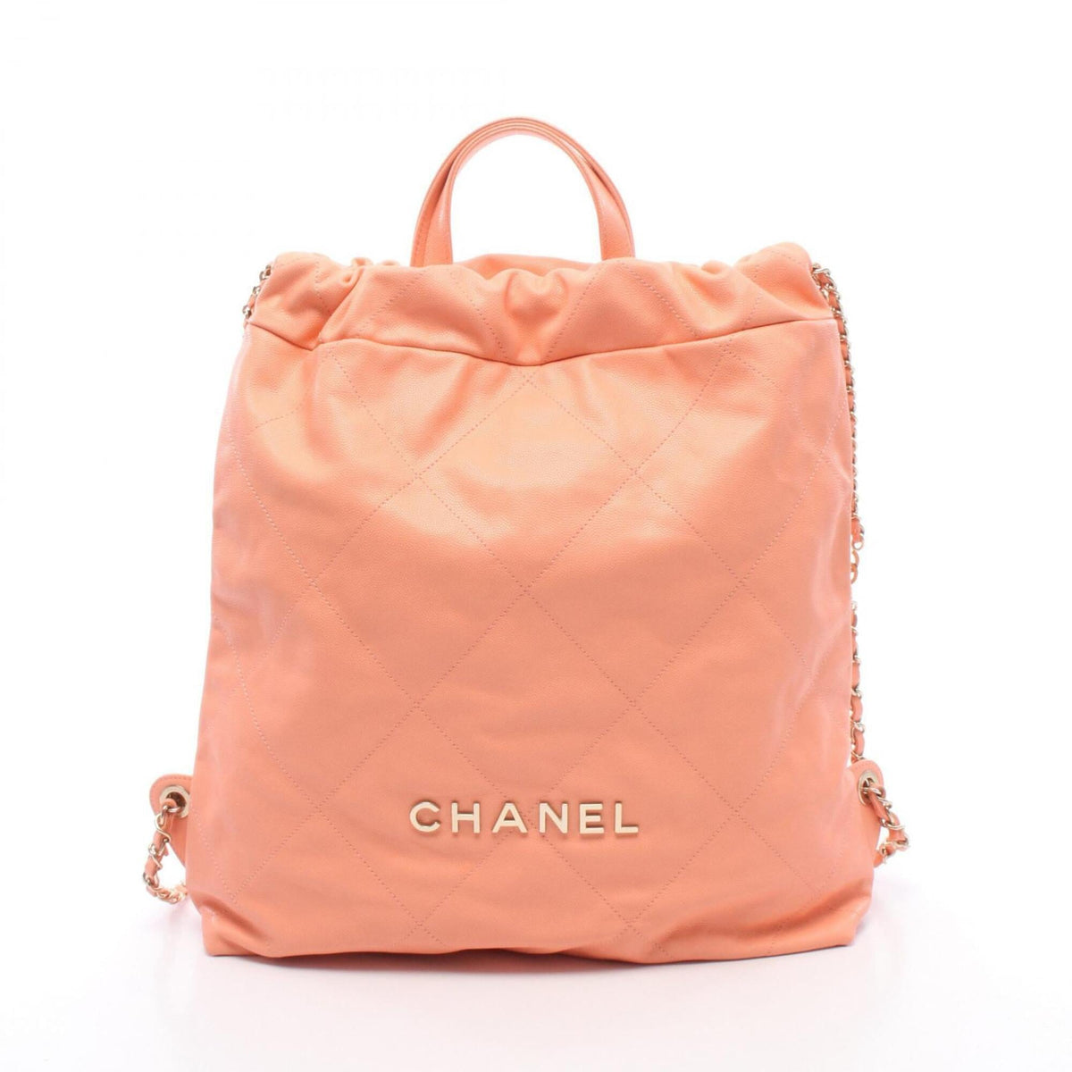 Chanel Pink Leather Backpack Handbag (Pre-Owned)